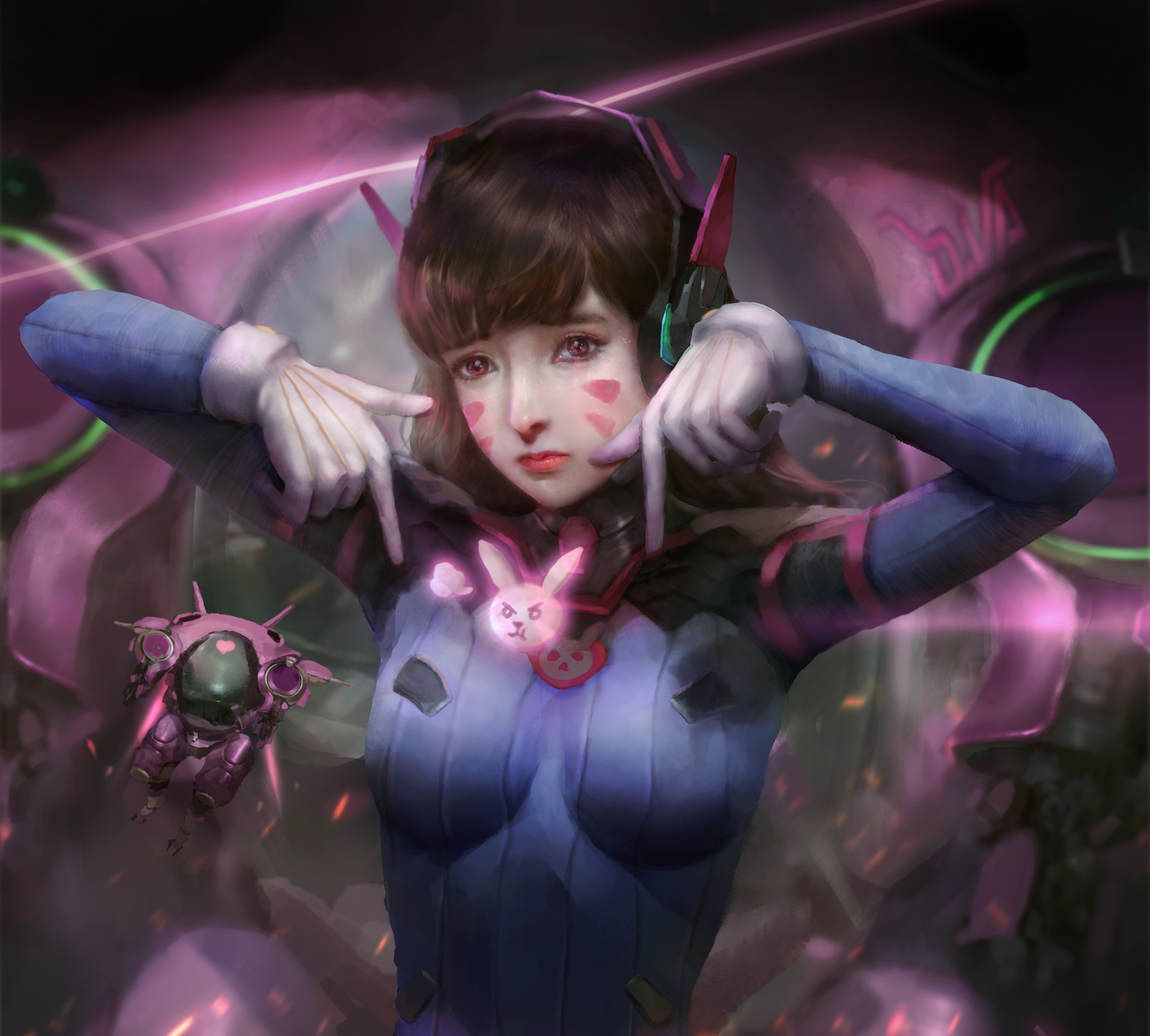dva overwatch, overwatch, games, hd, artwork, artist, digital art, 4k, HD Wallpaper