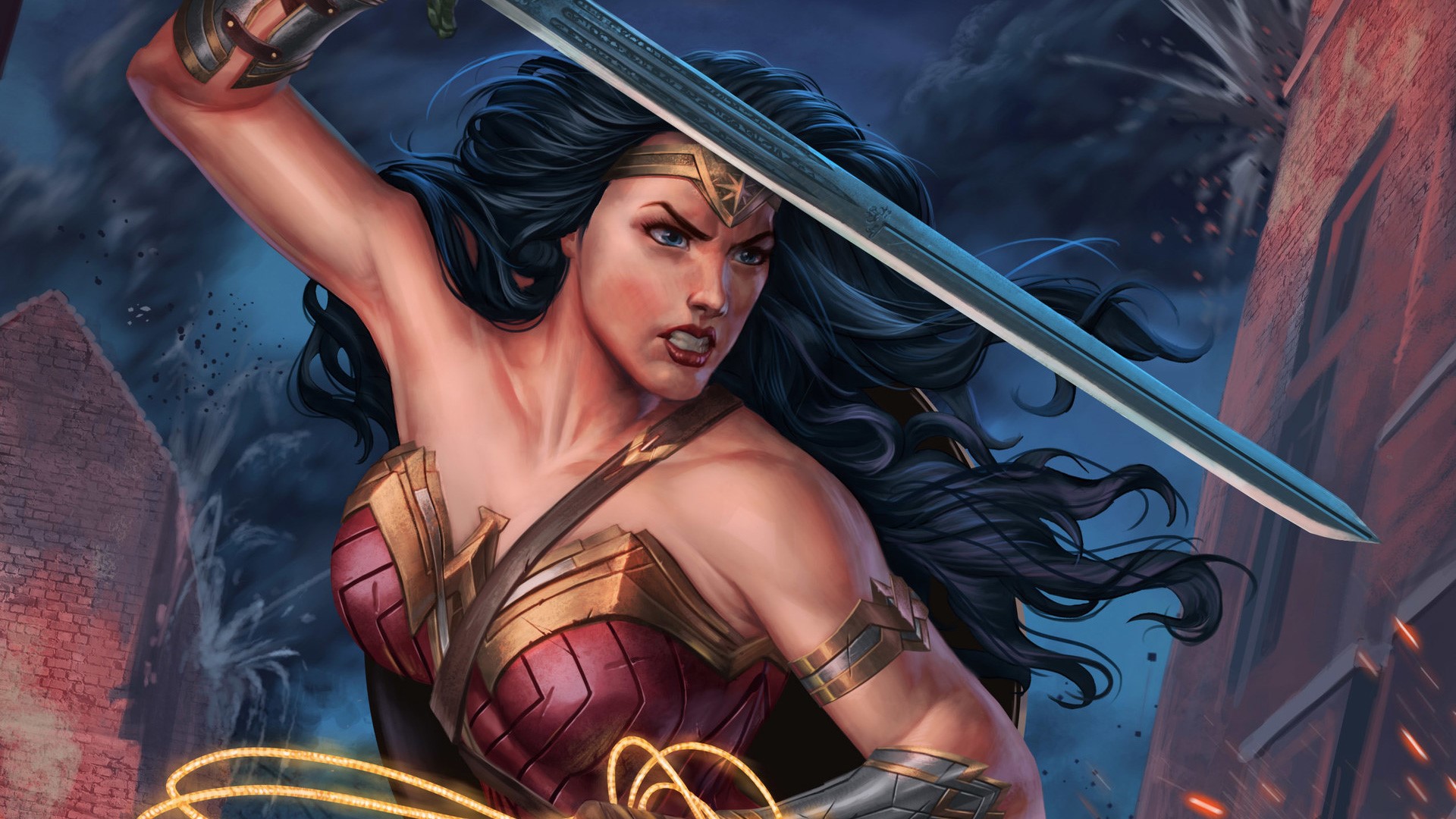 wonder woman, superheroes, hd, artwork, artist, digital art, artstation, HD Wallpaper