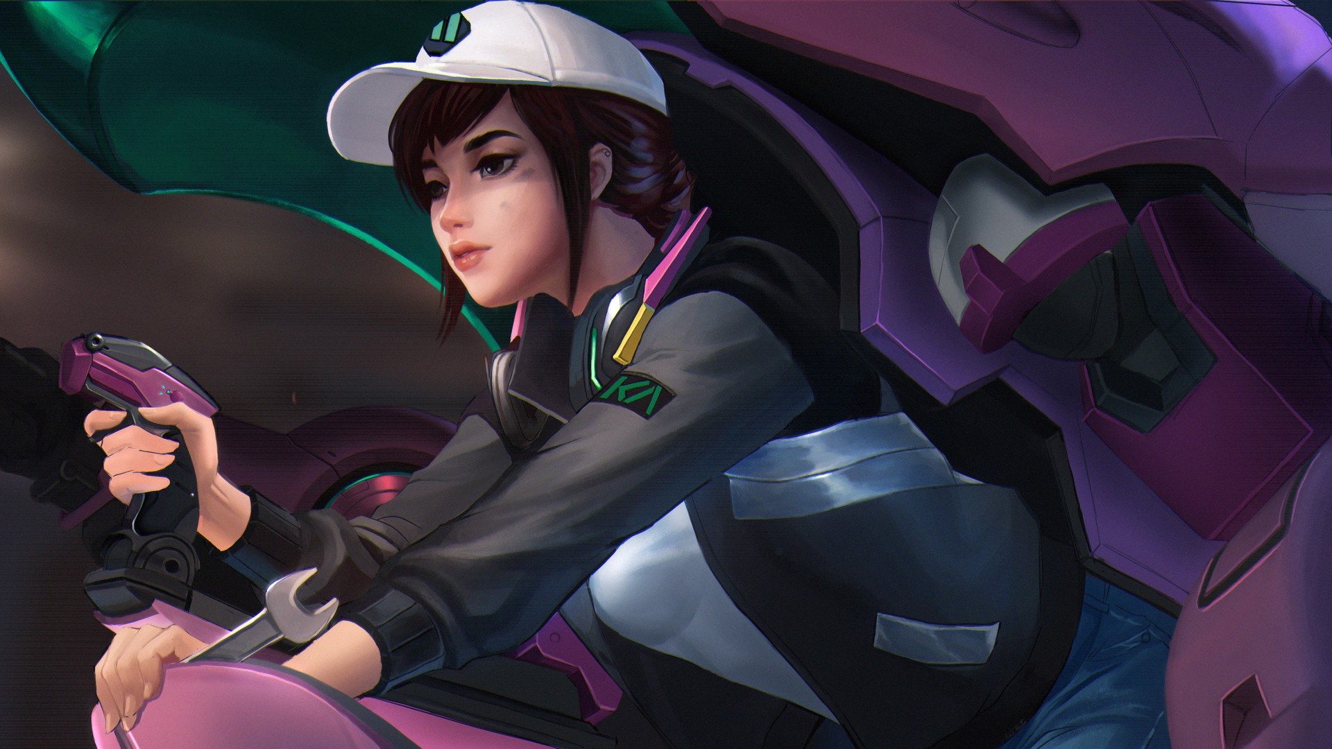 dva overwatch, overwatch, games, hd, artwork, artist, digital art, artstation, HD Wallpaper