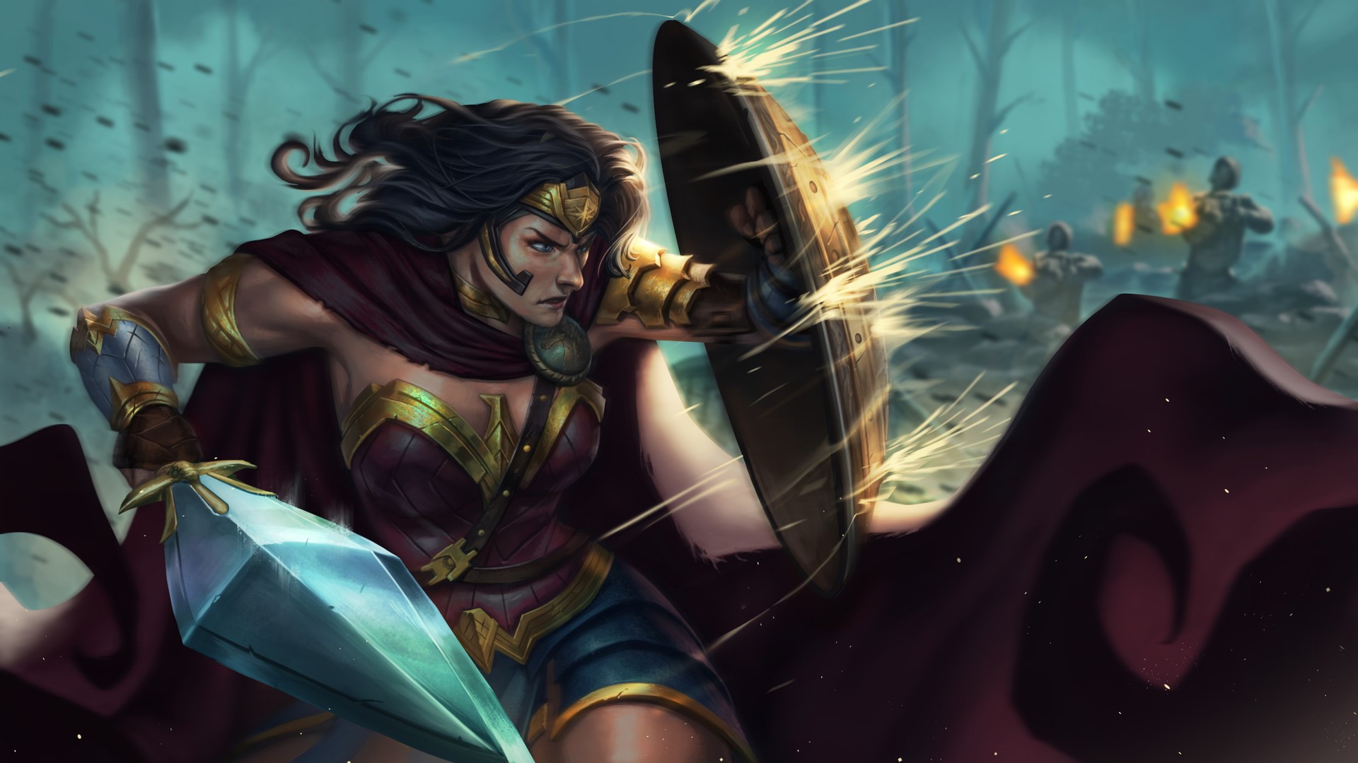 wonder woman, superheroes, hd, artwork, artist, digital art, artstation, HD Wallpaper