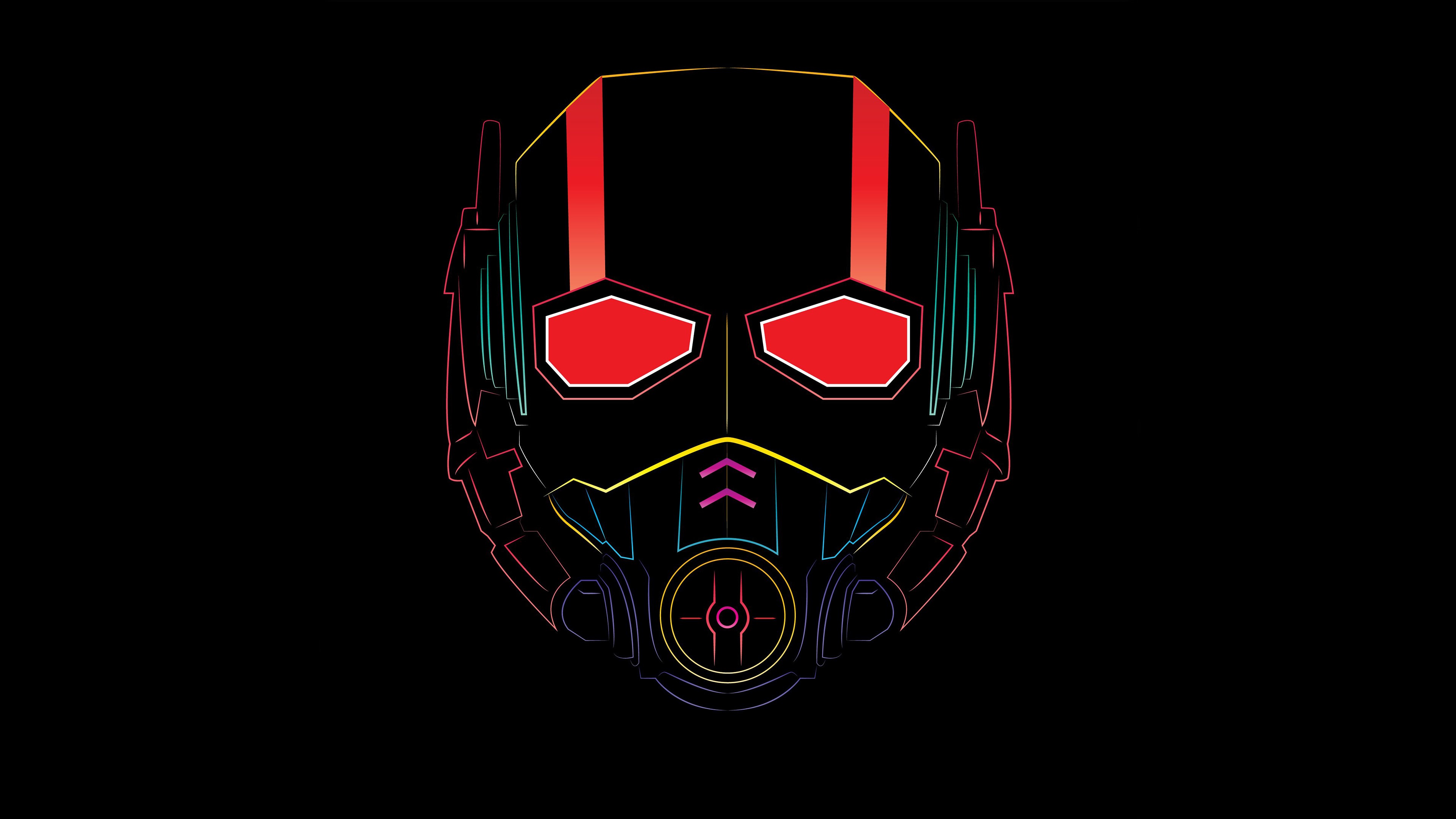 ant man, mask, minimalism, 4k, hd, artwork, digital art, superheroes, HD Wallpaper