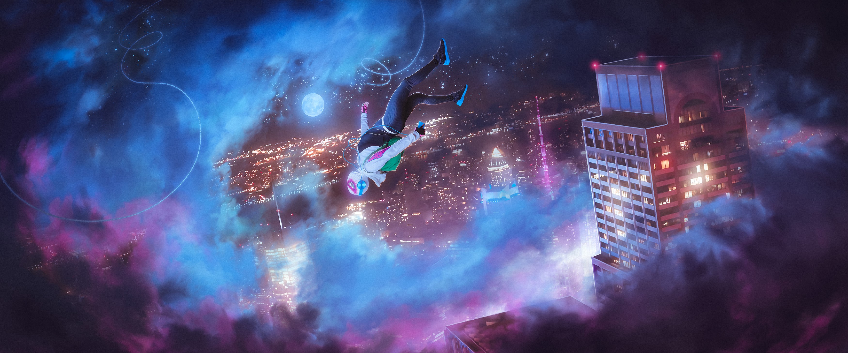 gwen, gwen stacy, hd, spiderman into the spider verse, behance, movies, 2018 movies, animated movies, HD Wallpaper