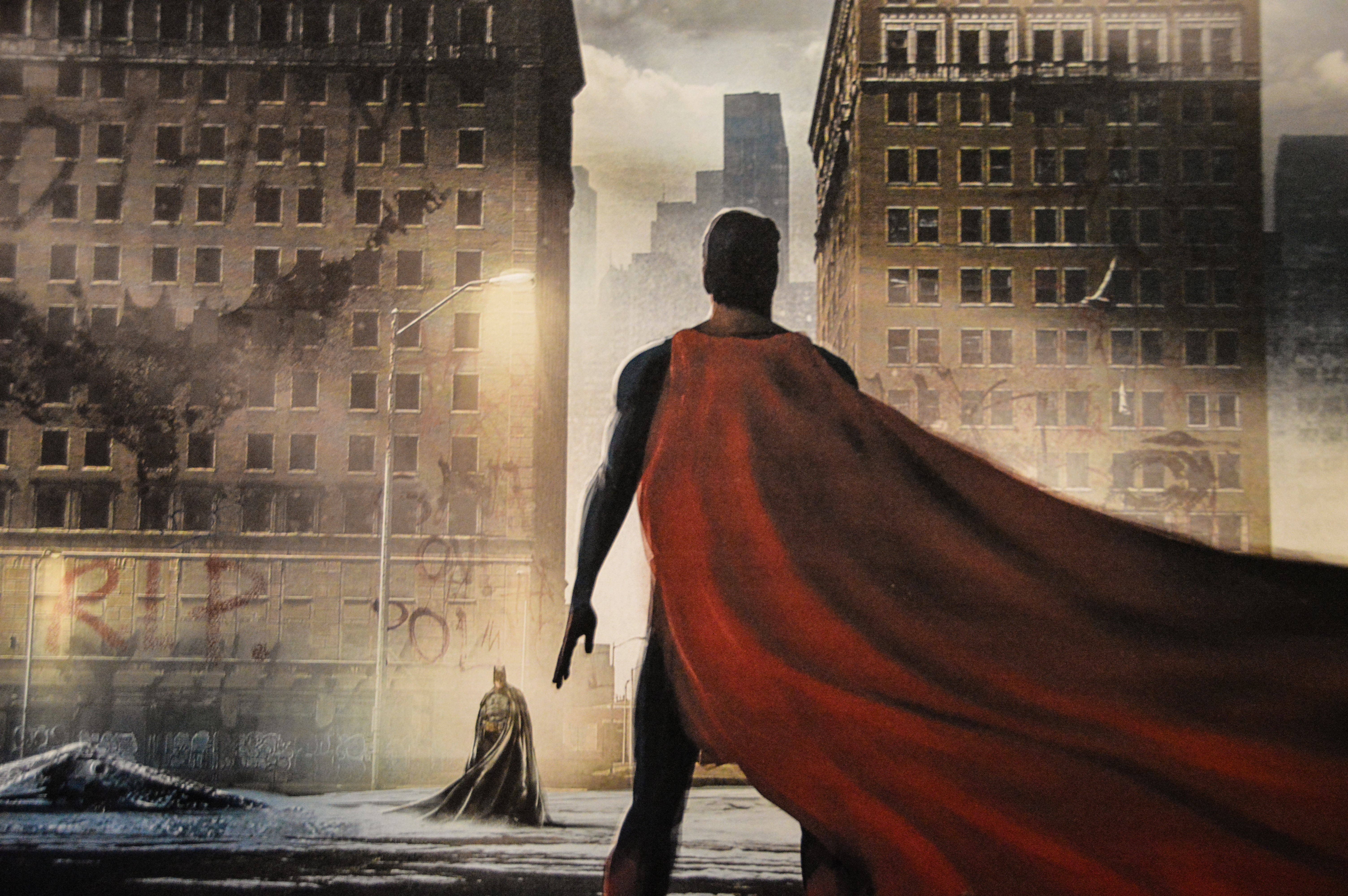 batman, superman, superheroes, hd, 4k, 5k, painting, HD Wallpaper