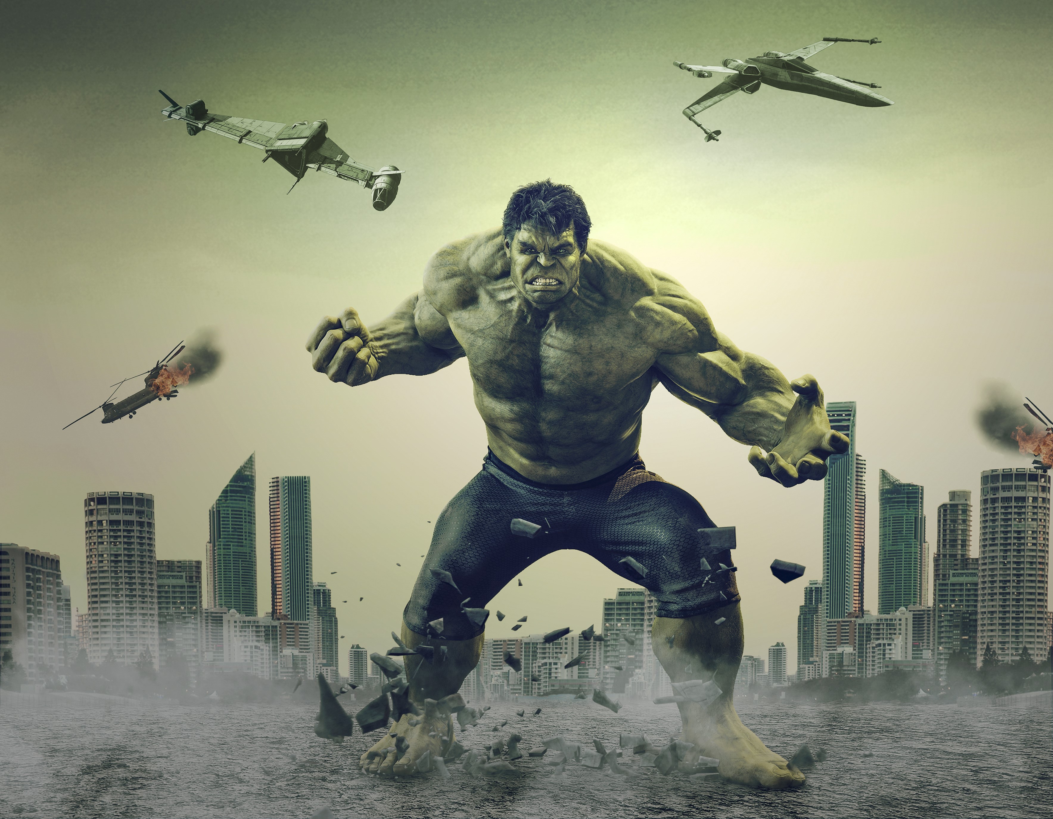 hulk, 4k, hd, artwork, deviantart, artist, superheroes, HD Wallpaper
