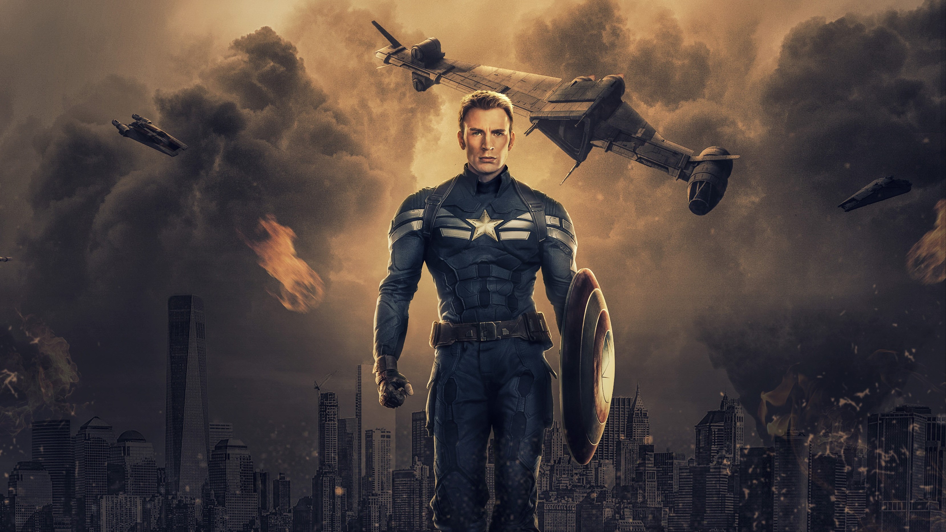 captain america, 4k, hd, superheroes, deviantart, digital art, HD Wallpaper