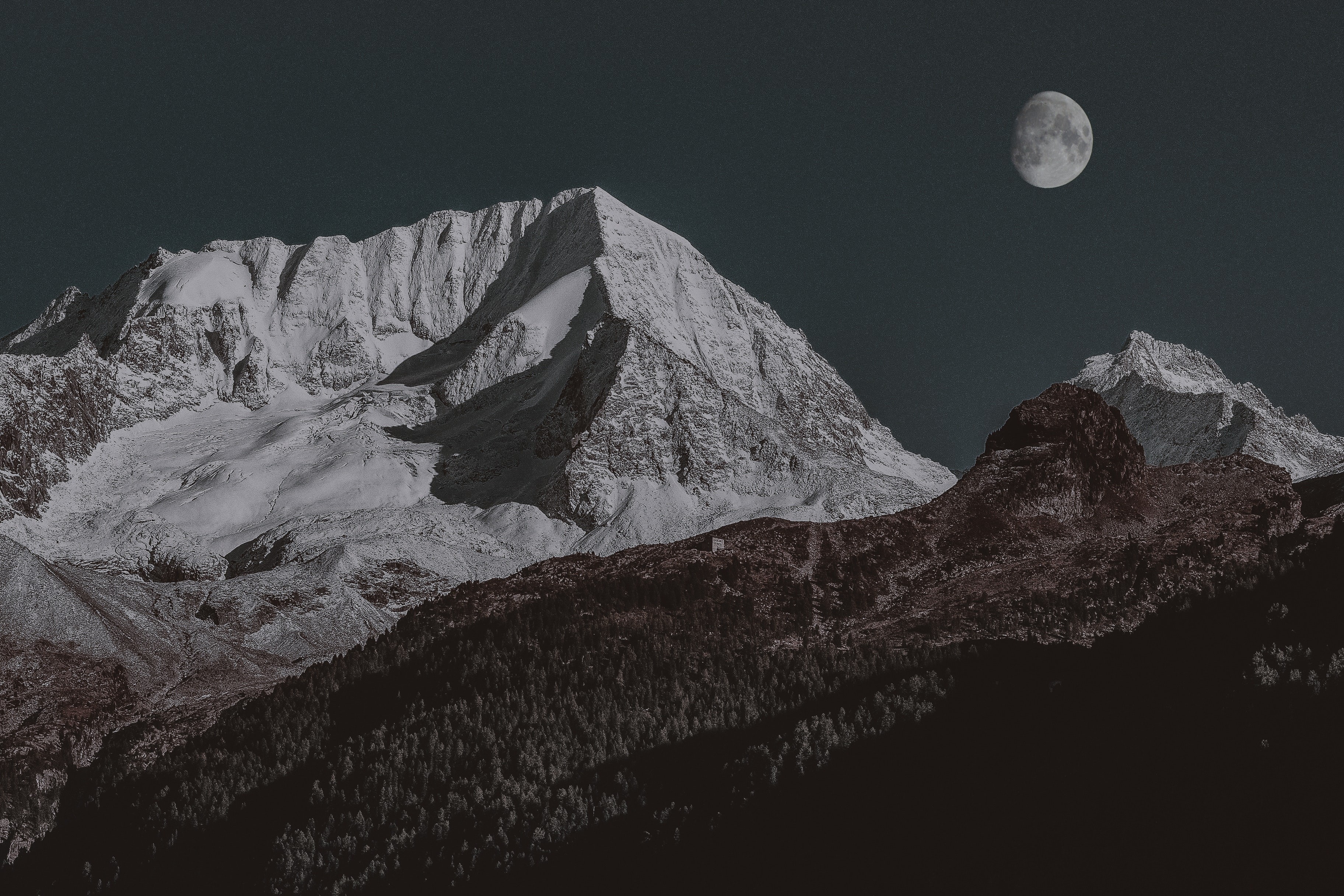 mountains, snow, nature, hd, 4k, HD Wallpaper