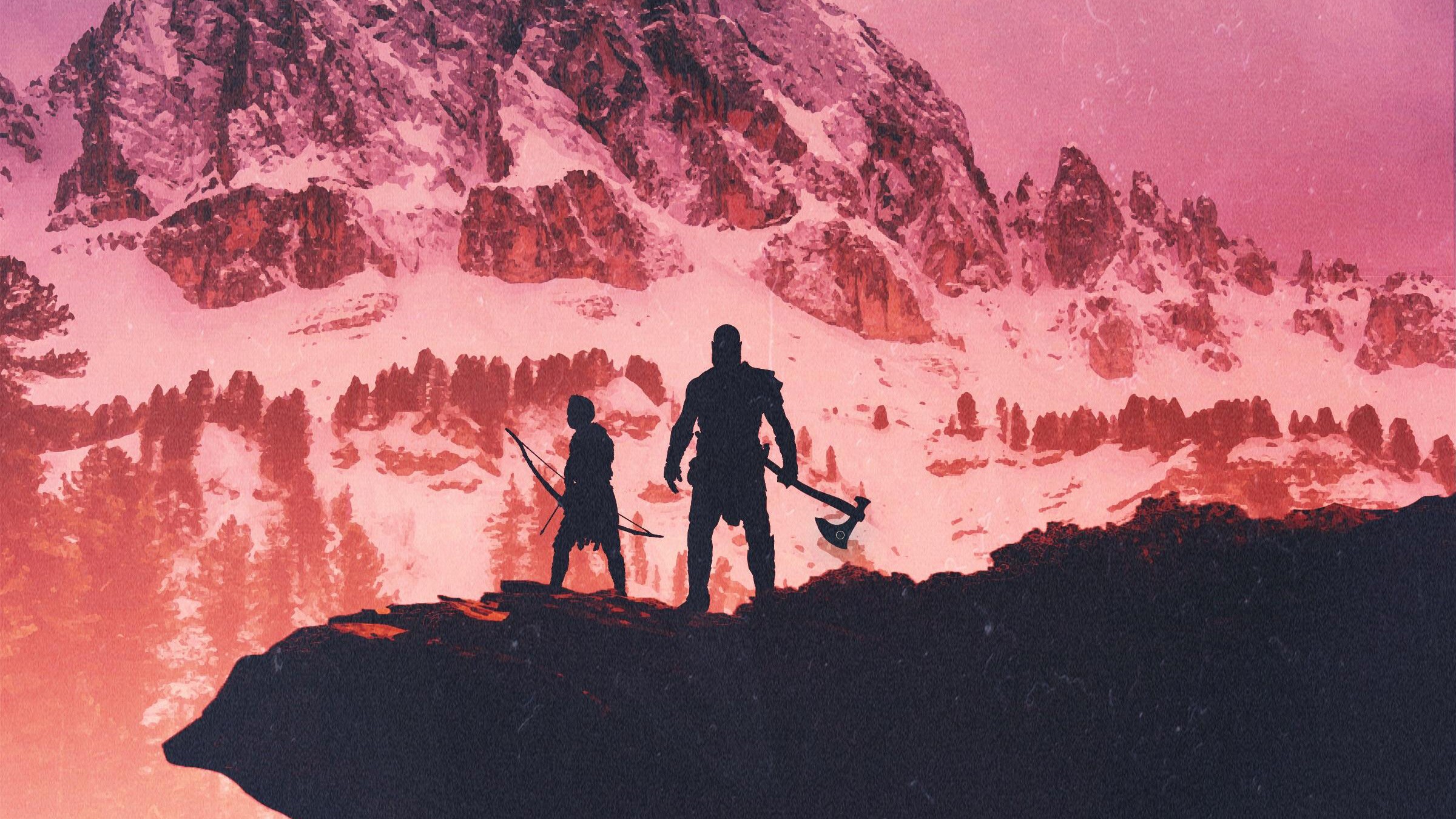 god of war 4, god of war, 2018 games, games, ps games, hd, 4k, kratos, atreus, artwork, artist, digital art, HD Wallpaper