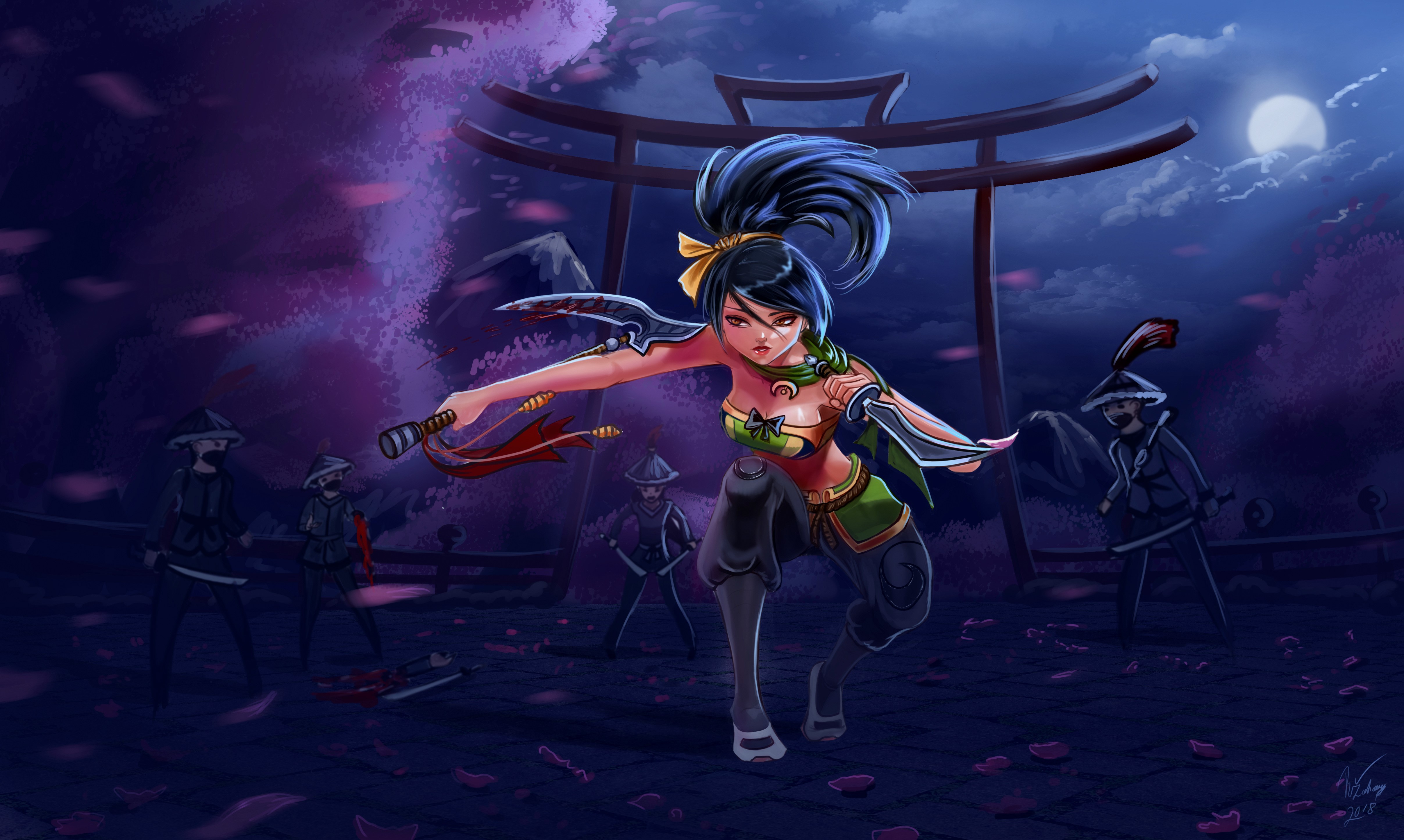 akali league of legends, league of legends, games, hd, 4k, deviantart, HD Wallpaper