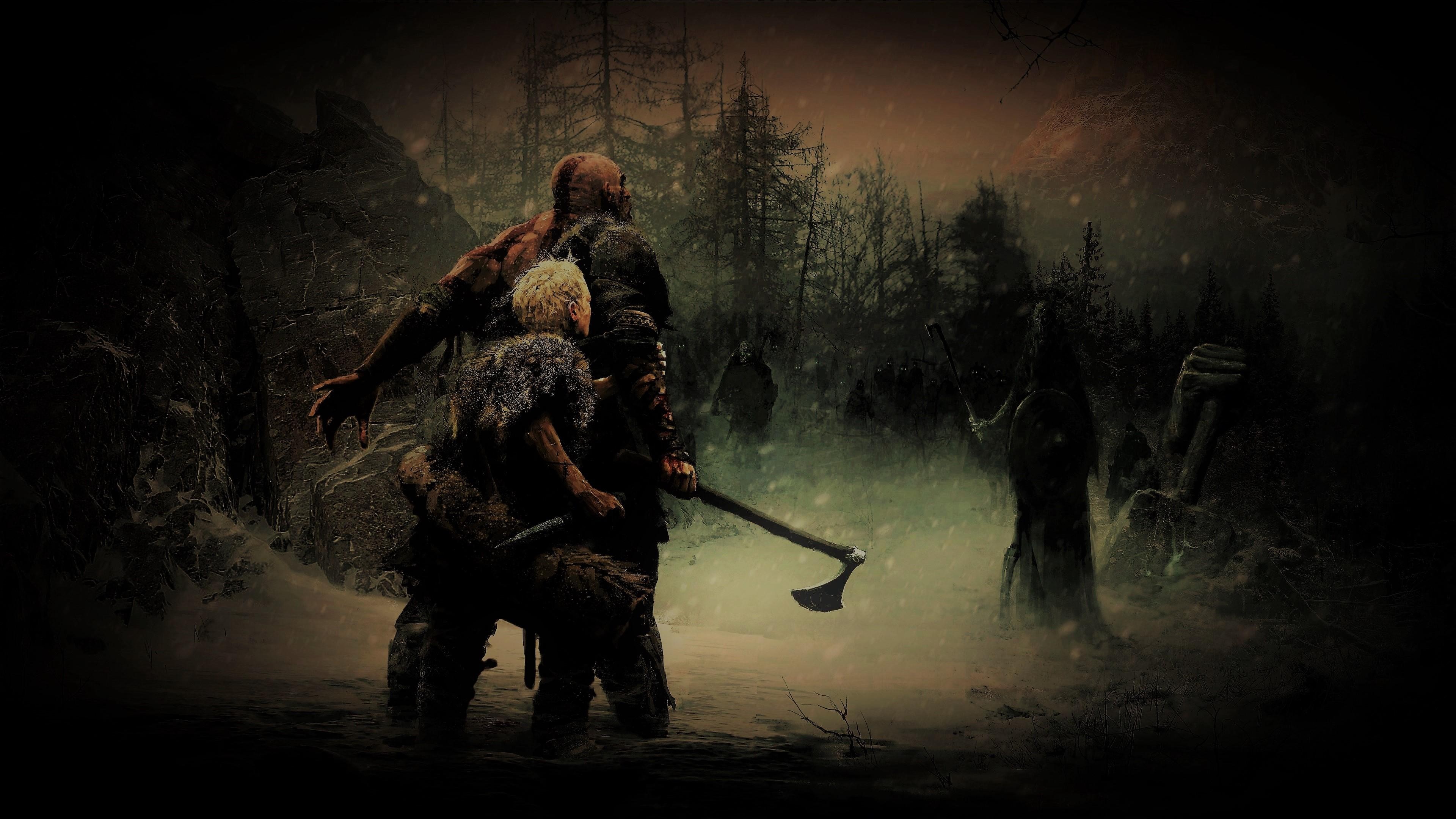 god of war 4, god of war, 2018 games, games, ps games, hd, 4k, kratos, atreus, HD Wallpaper