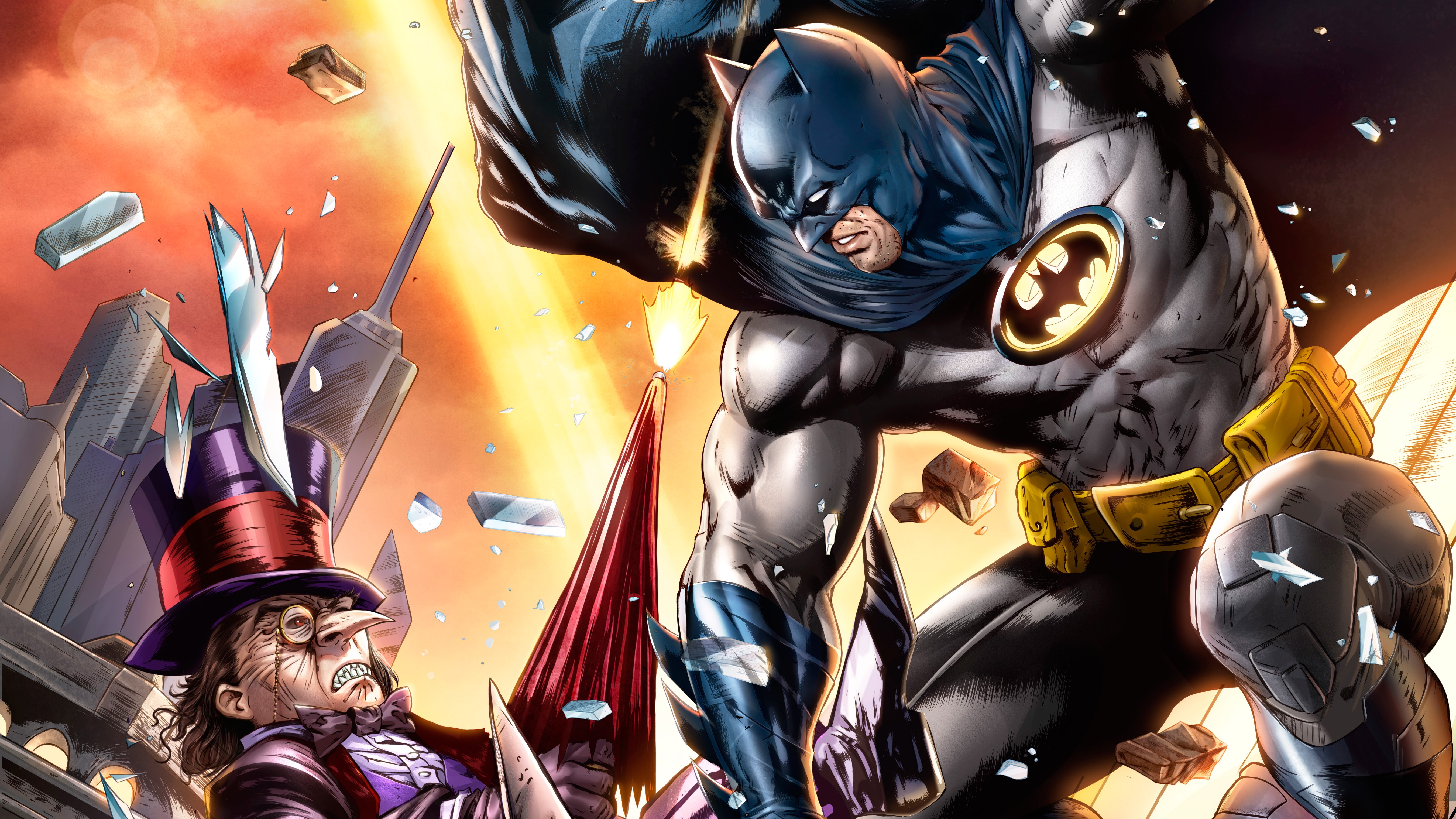 batman, penguin, 5k, hd, 4k, artwork, digital art, superheroes, HD Wallpaper