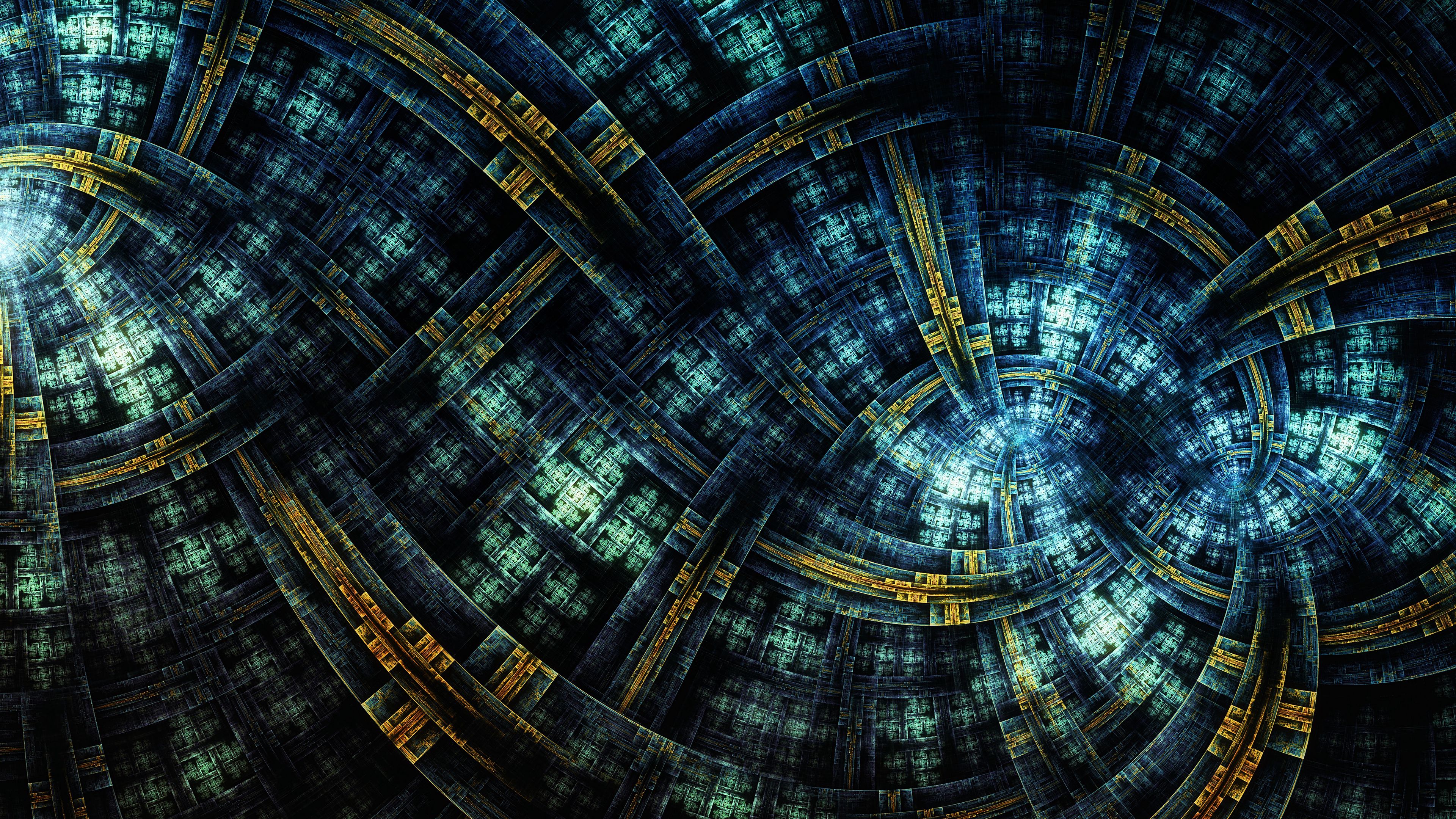 fractal, tangled, pattern, intersection, abstraction, 4k, HD Wallpaper