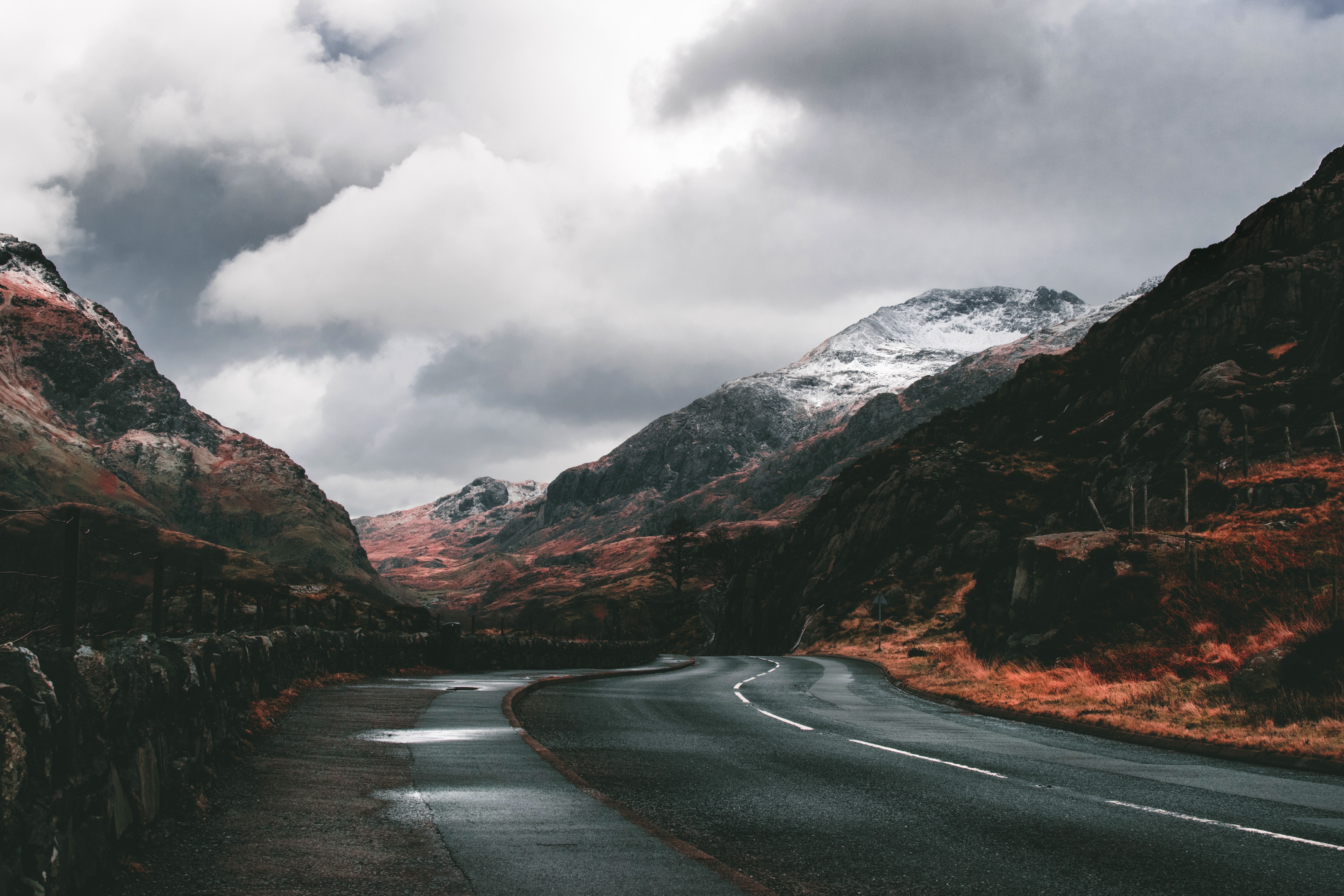 road, mountains, nature, hd, 4k, 5k, HD Wallpaper