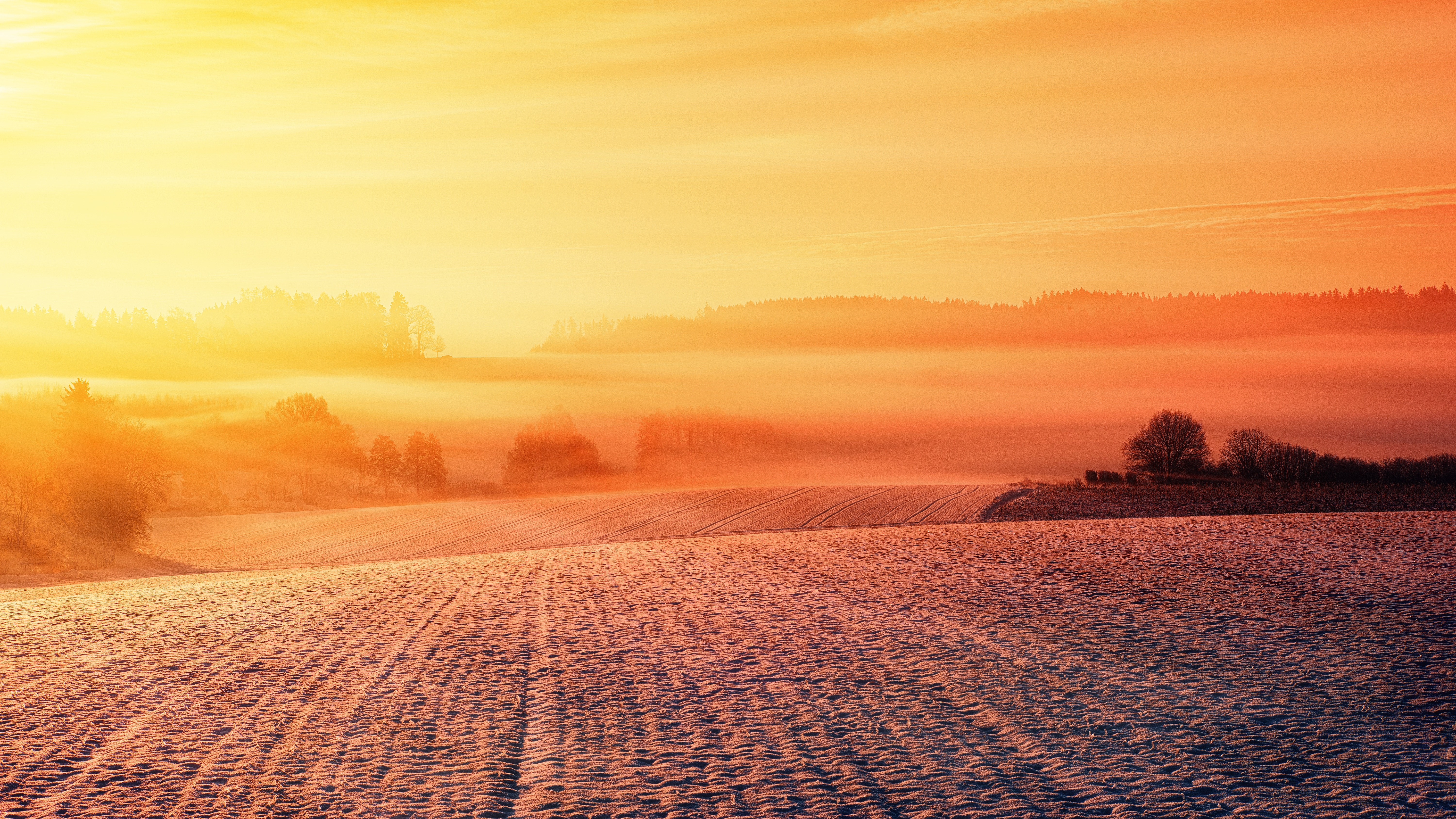 dusk, dawn, evening, nature, hd, 4k, 5k, HD Wallpaper