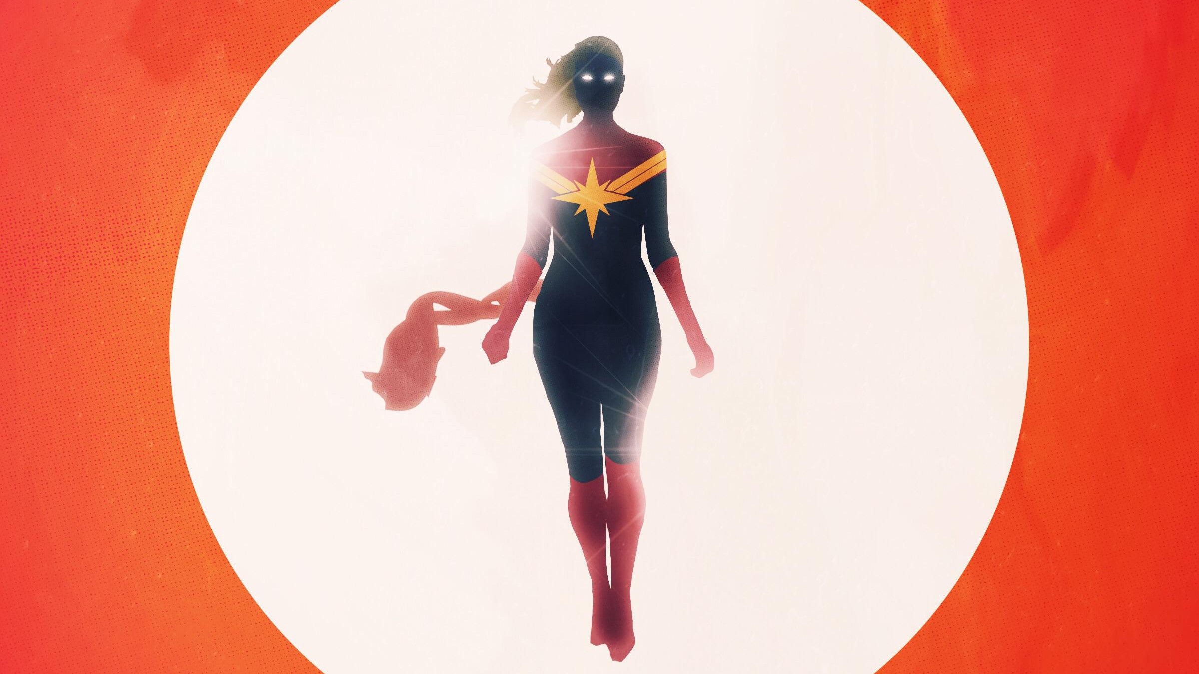 captain marvel movie, captain marvel, superheroes, 2019 movies, movies, artwork, artist, digital art, minimalism, deviantart, HD Wallpaper
