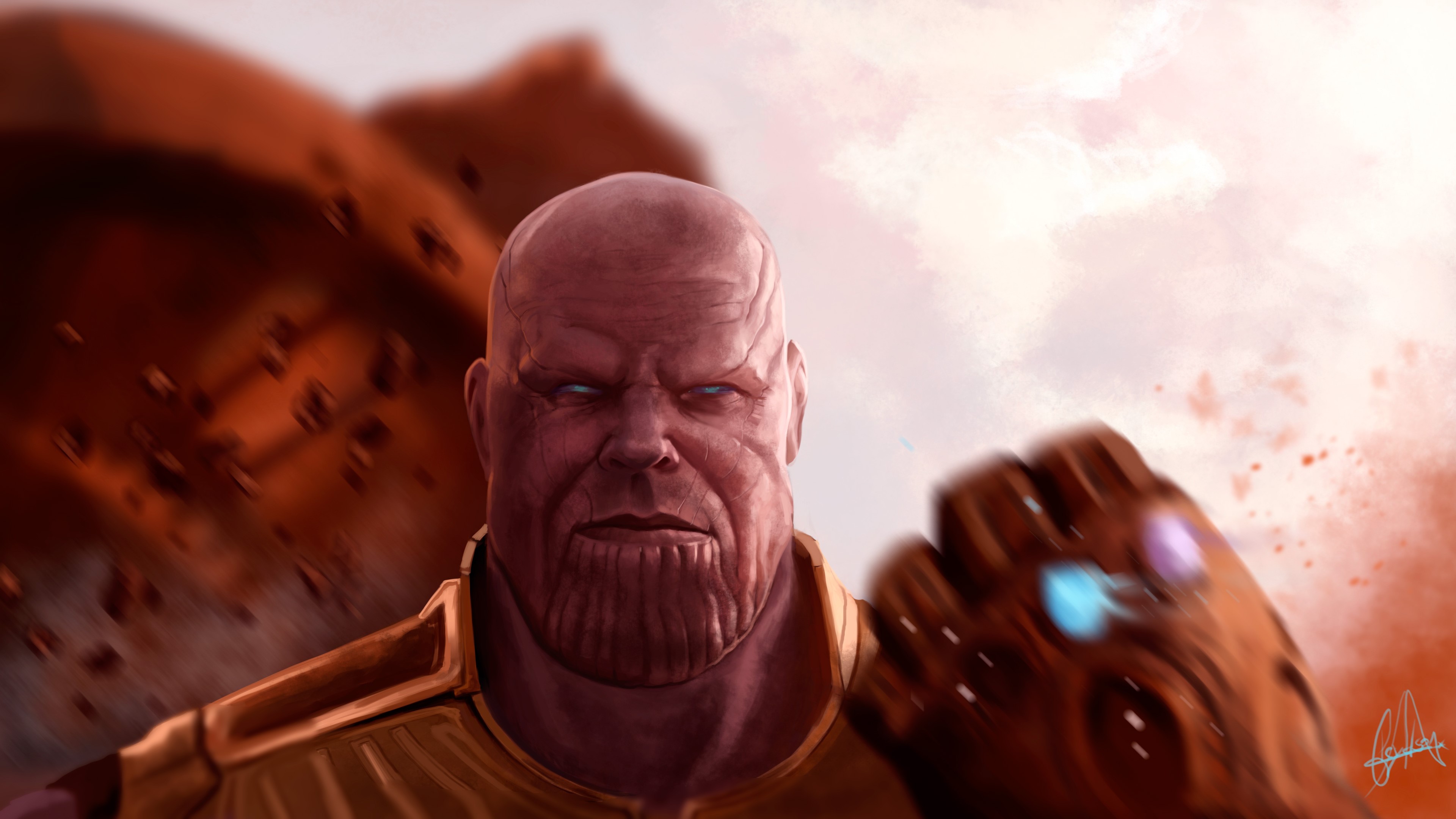 thanos, supervillain, marvel, hd, deviantart, 4k, artist, artwork, digital art, deviantart, HD Wallpaper