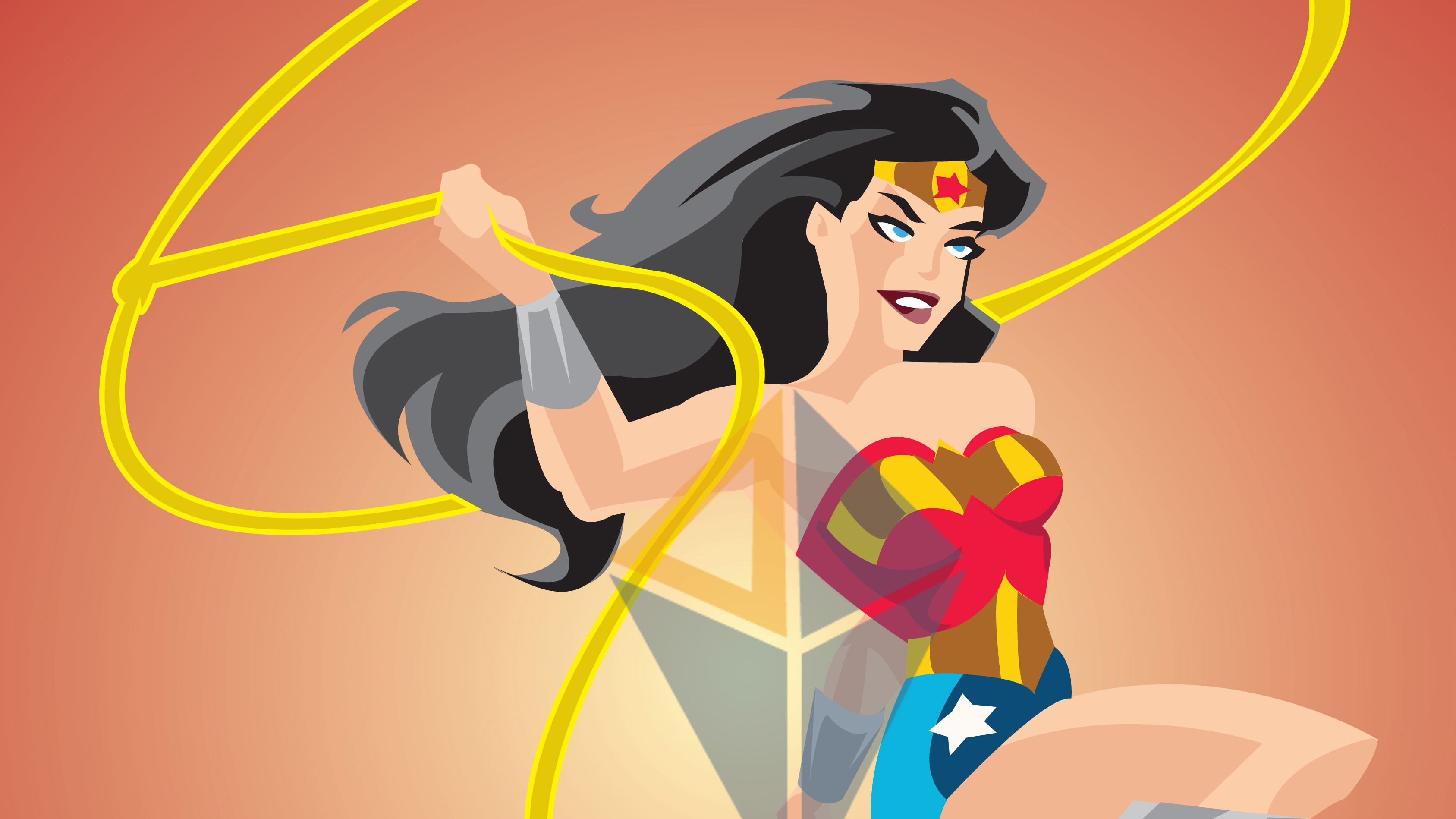 wonder woman, superheroes, vector, artist, artwork, digital art, hd, 4k, minimalism, minimalist, HD Wallpaper