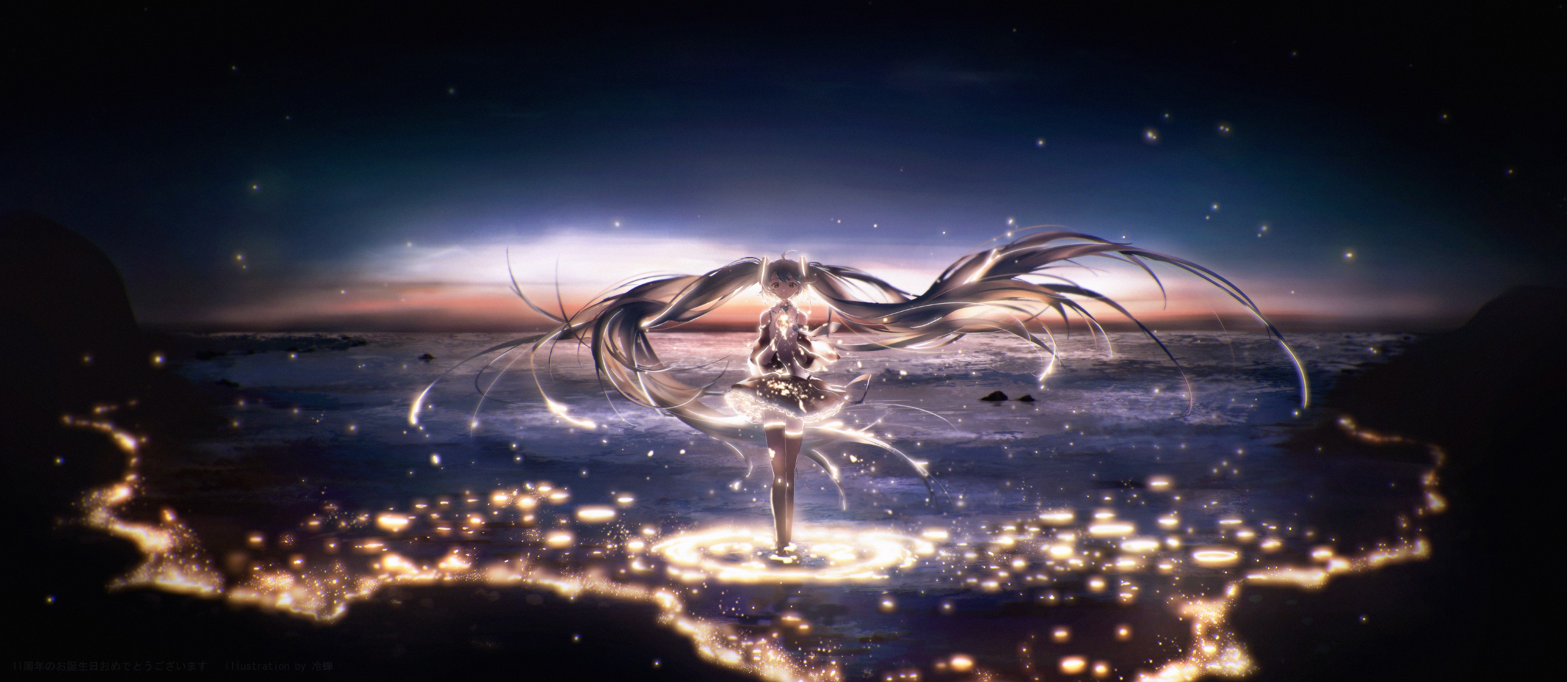 hatsune miku, vocaloid, anime, anime girl, hd, artist, artwork, digital art, HD Wallpaper