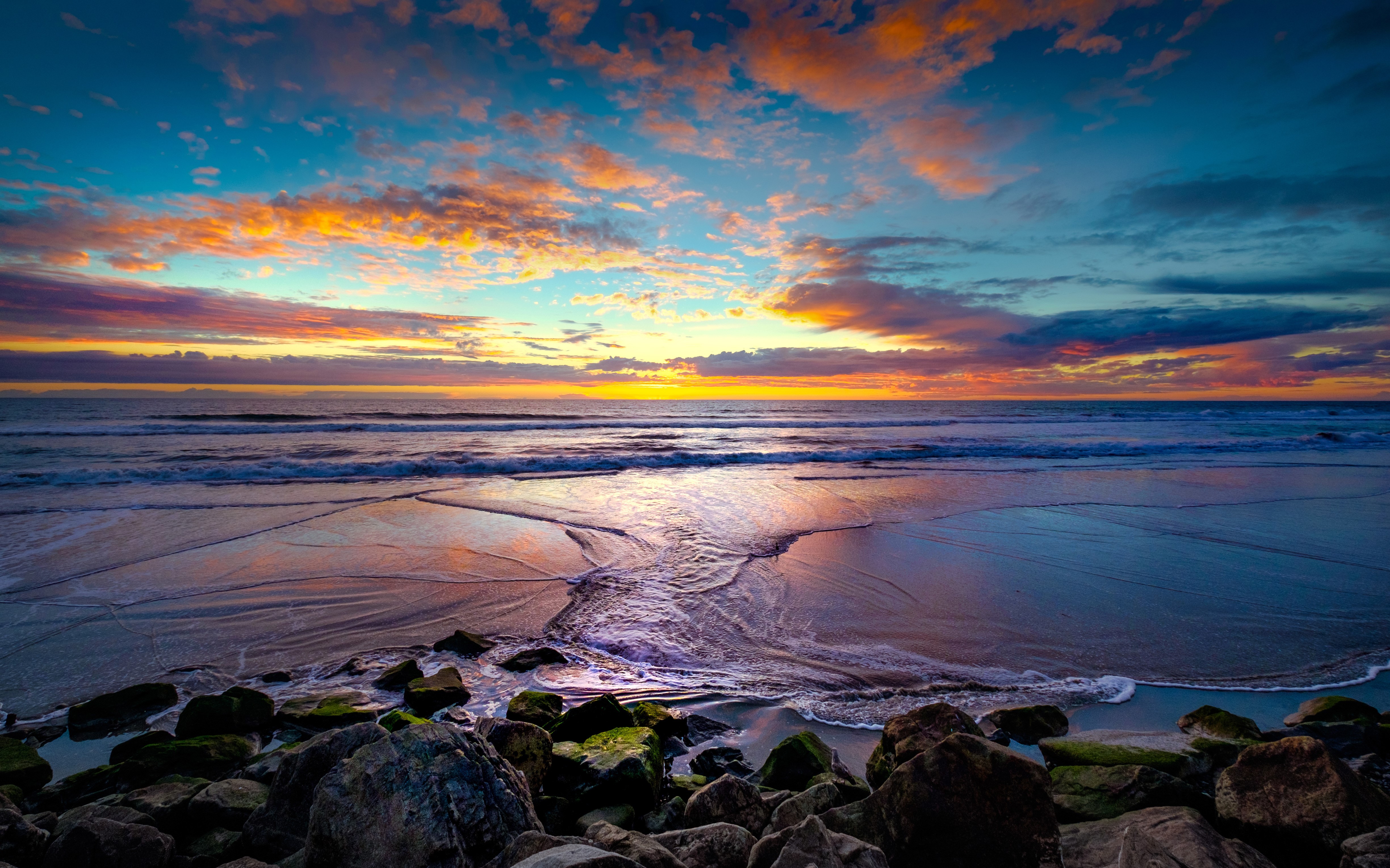 sunset, storm, nature, hd, 4k, 5k, HD Wallpaper