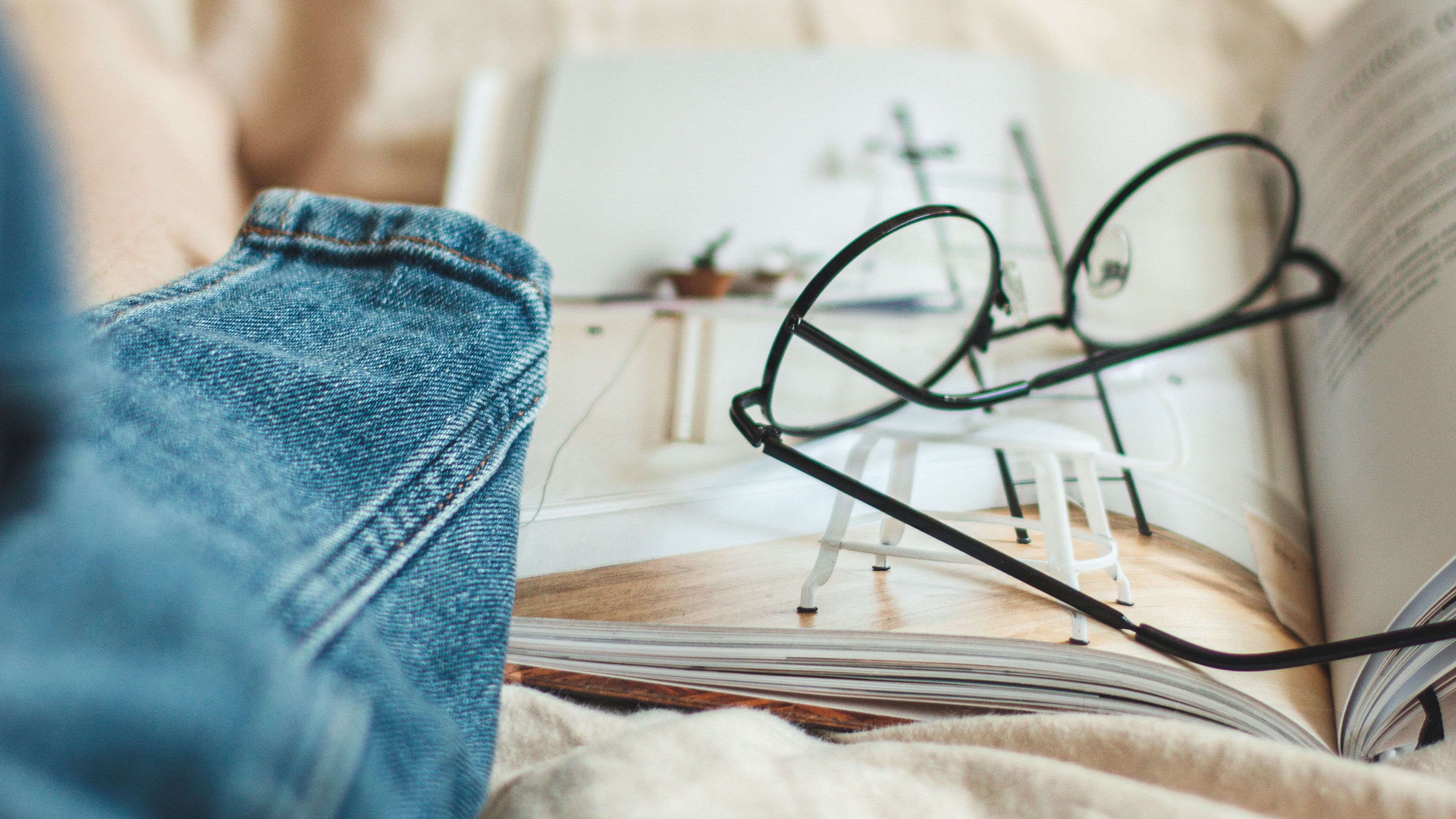 magazine, glasses, jeans, cloth, 4k, HD Wallpaper