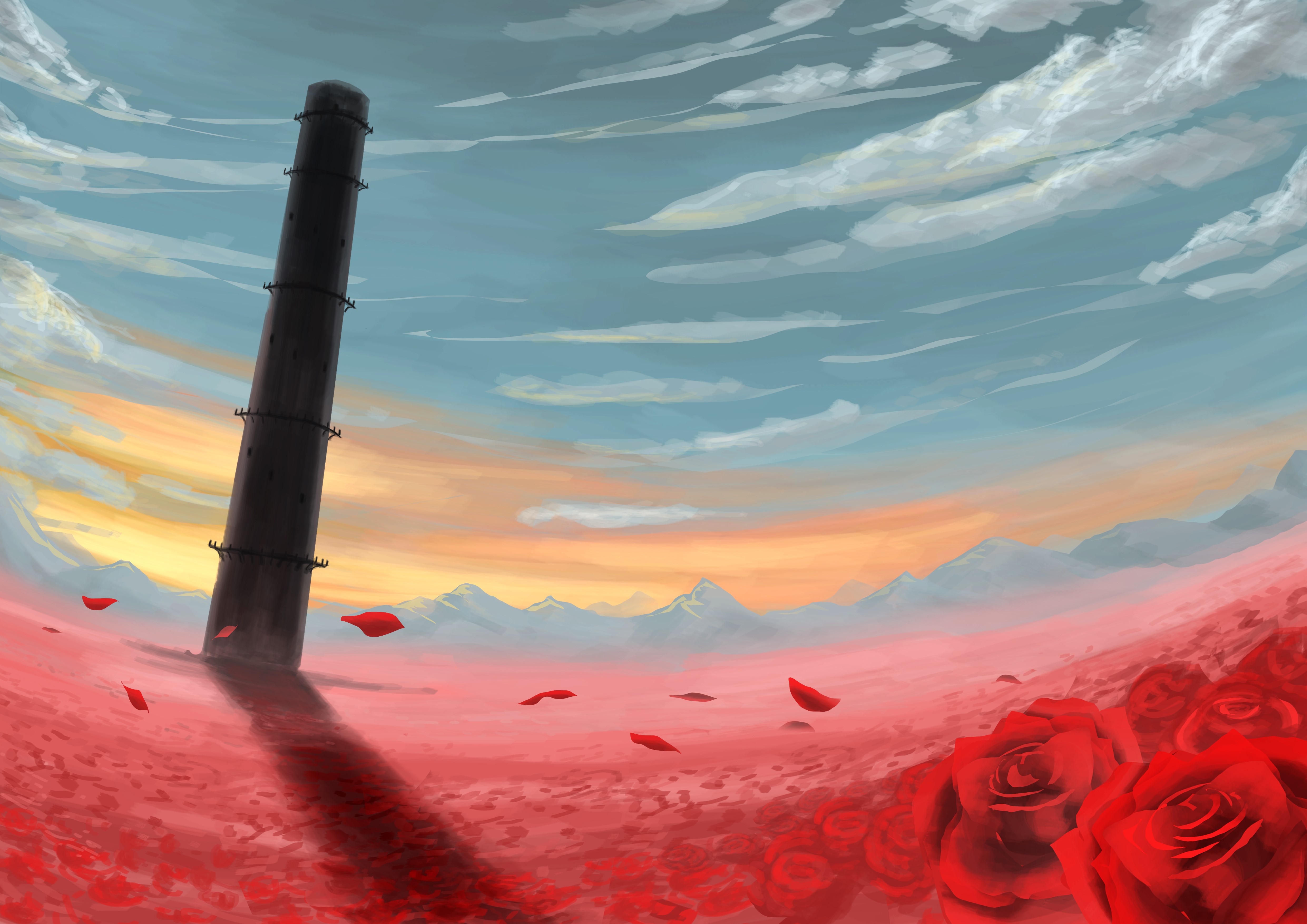 tower, artist, minimalism, minimalist, hd, 4k, 5k, deviantart, HD Wallpaper