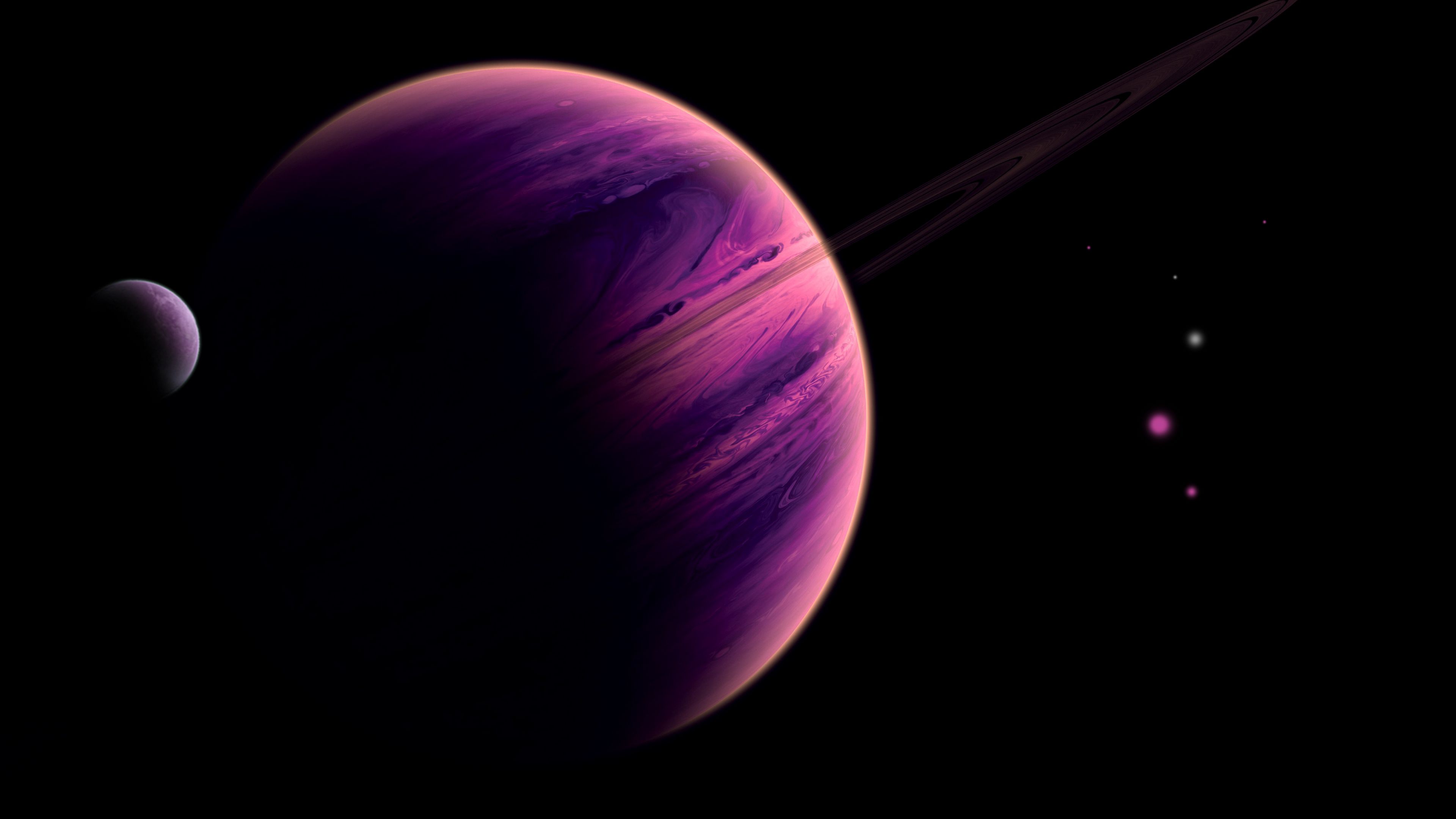 planet, purple, surface, cosmos, universe, 4k, HD Wallpaper