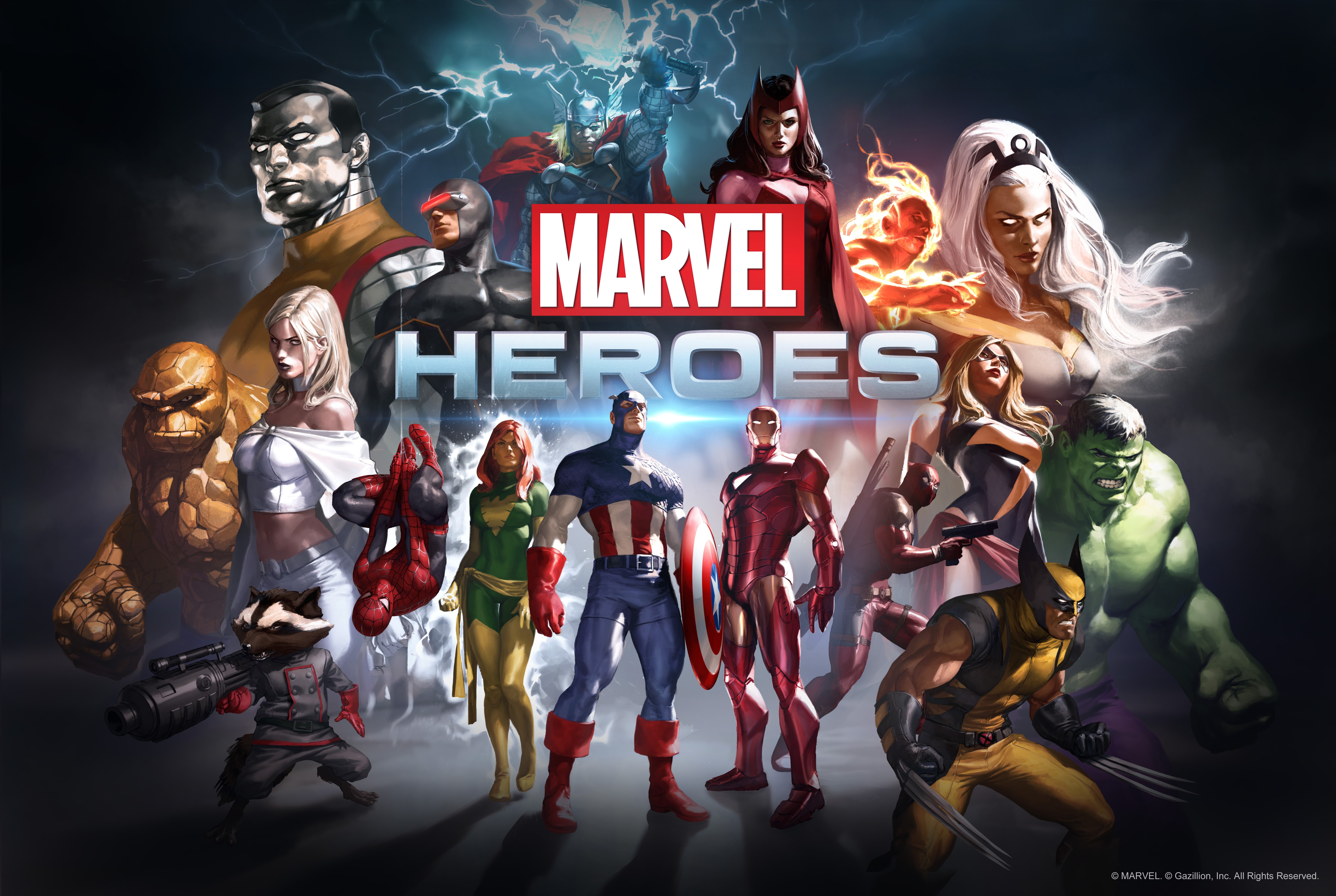 games, hd, 5k, 4k, spiderman, hulk, iron man, rocket raccoon, captain america, wolverine, HD Wallpaper