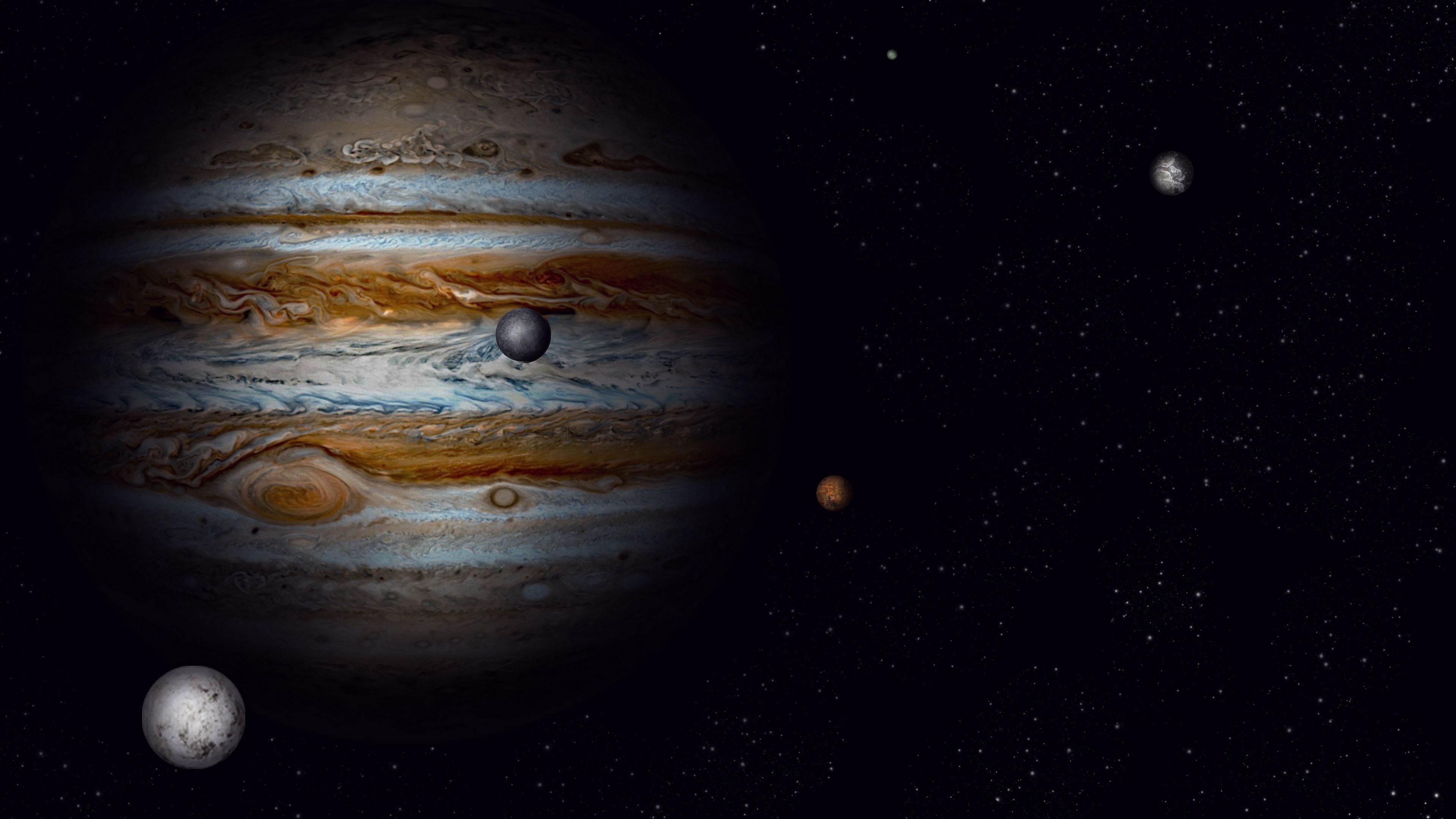 planet, dark, shadow, stars, space, 4k, HD Wallpaper