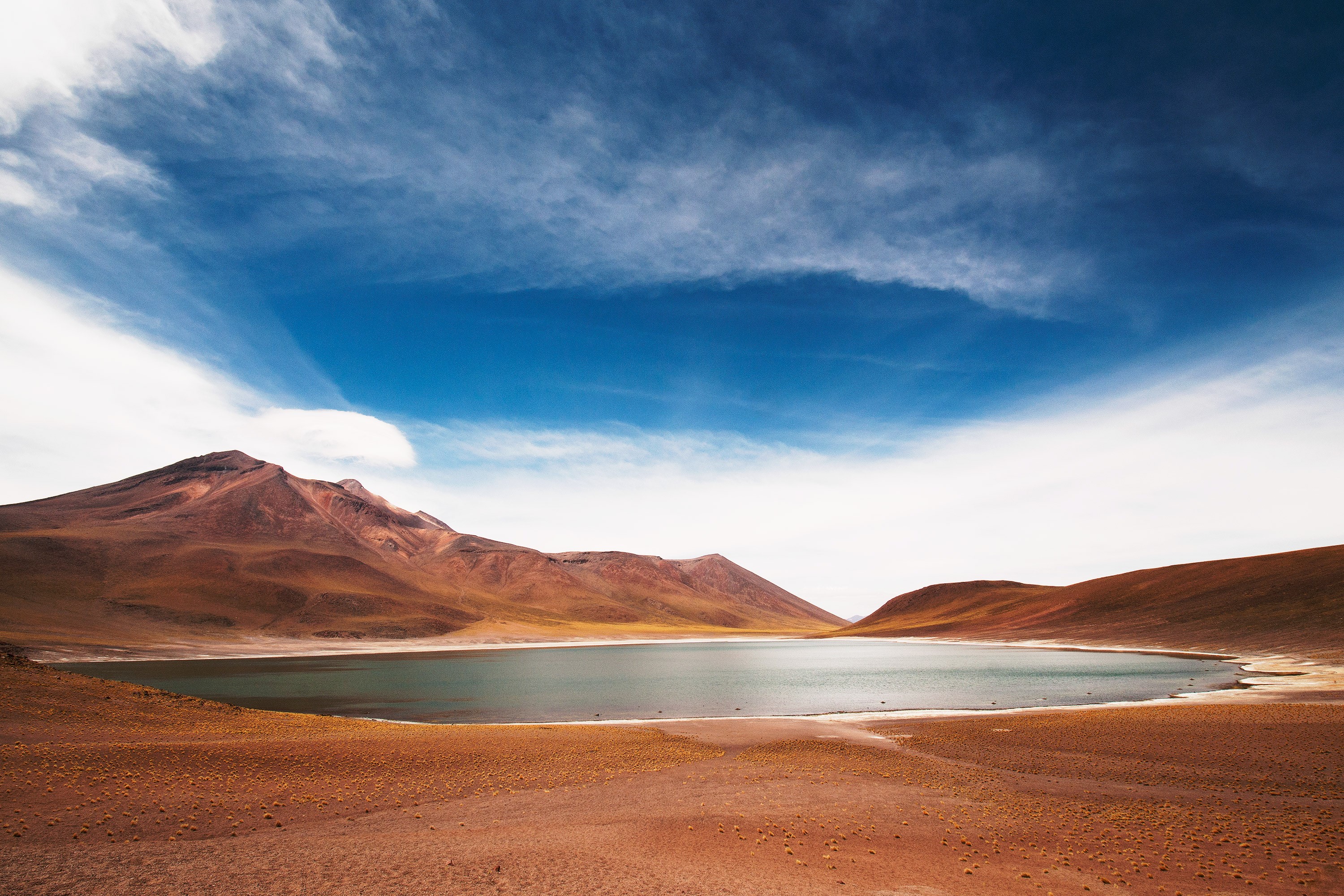 lake, mountains, nature, hd, sky, HD Wallpaper