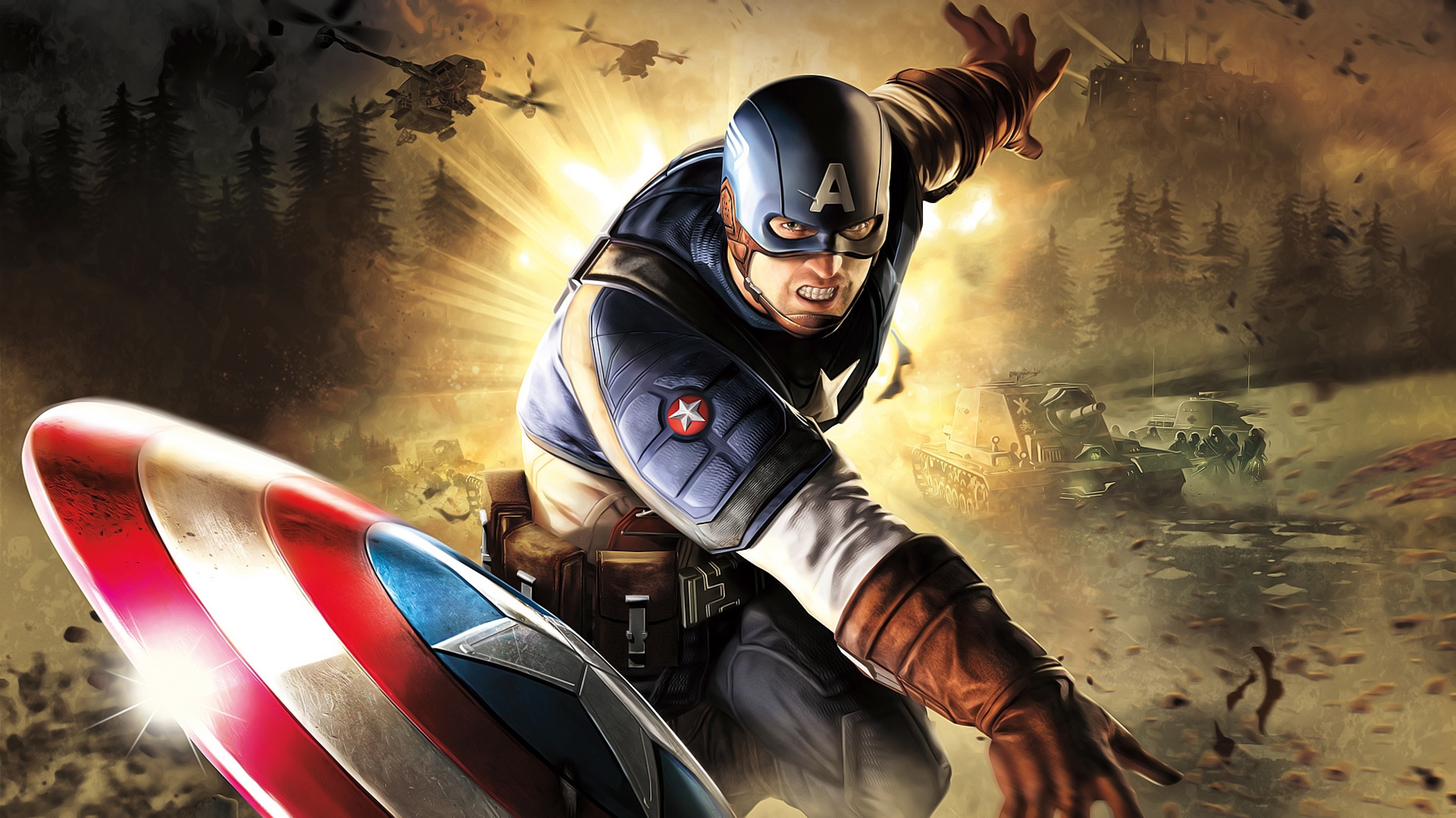 captain america, 5k, artwork, hd, 4k, superheroes, digital art, HD Wallpaper