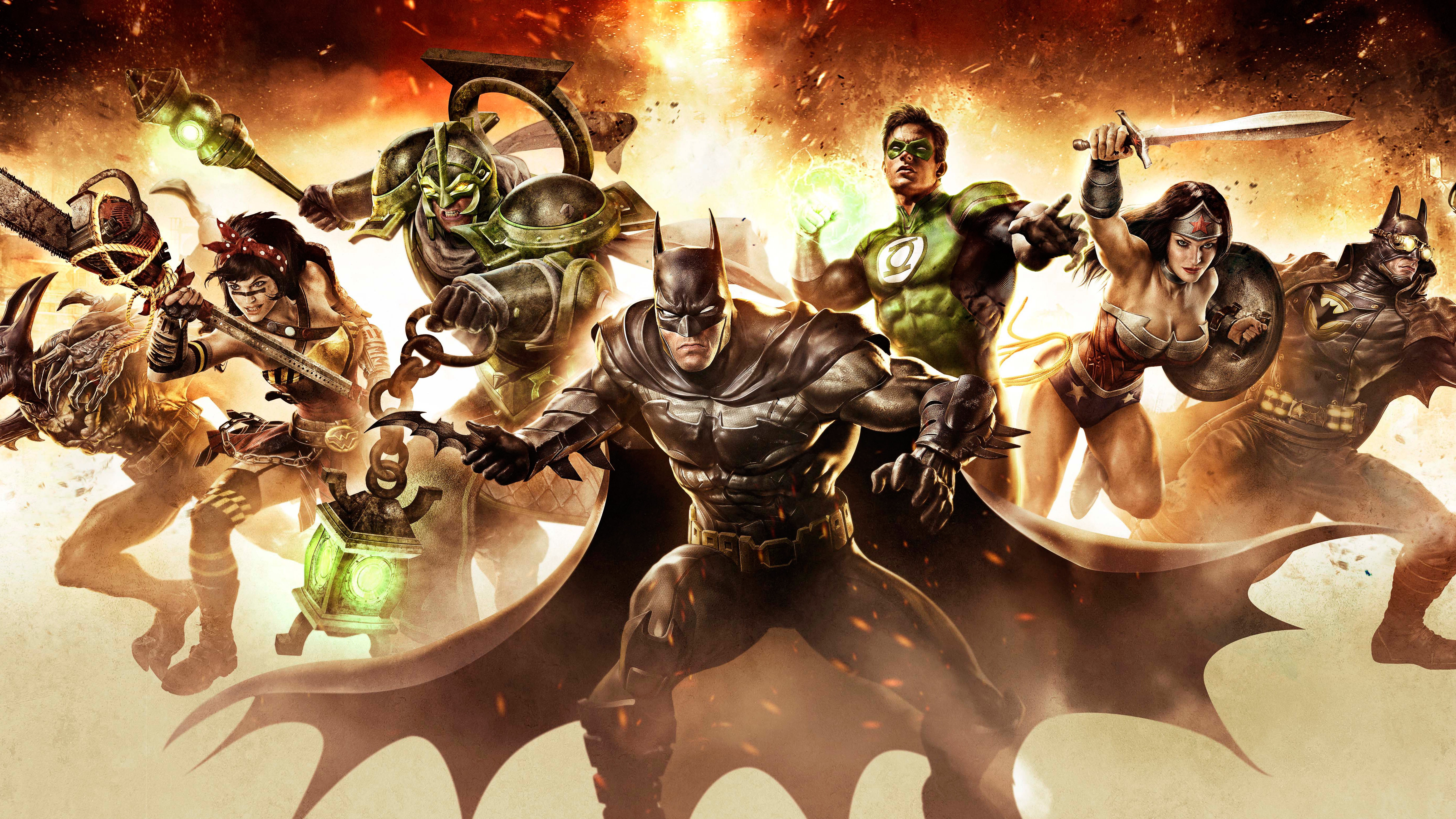 infinite crisis, games, 4k, 5k, hd, batman, wonder woman, green lantern, HD Wallpaper