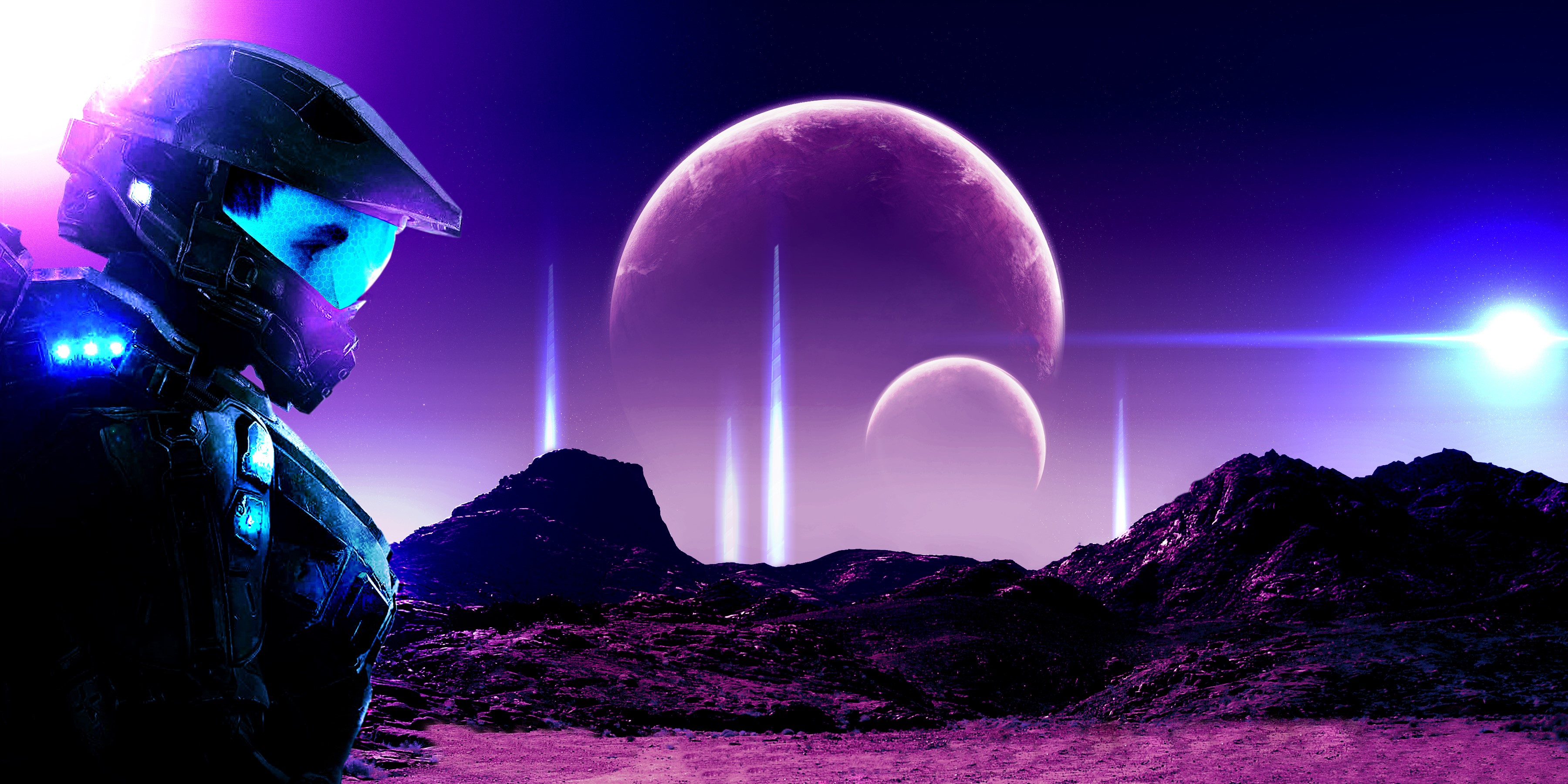 retro, halo, scifi, artist, artwork, digital art, hd, 4k, 5k, deviantart, HD Wallpaper