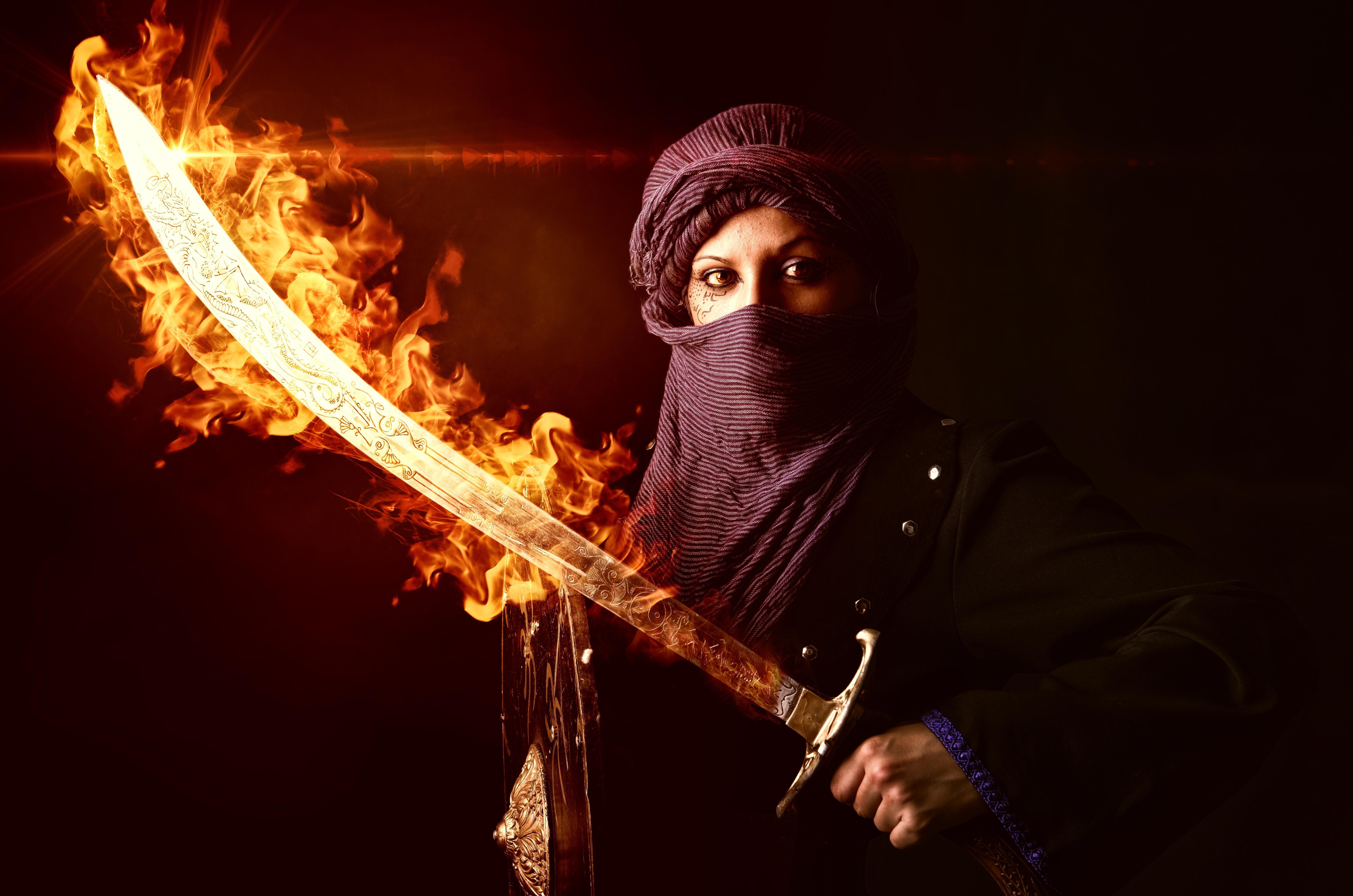 warrior, women, sword, hd, 4k, 5k, 8k, HD Wallpaper