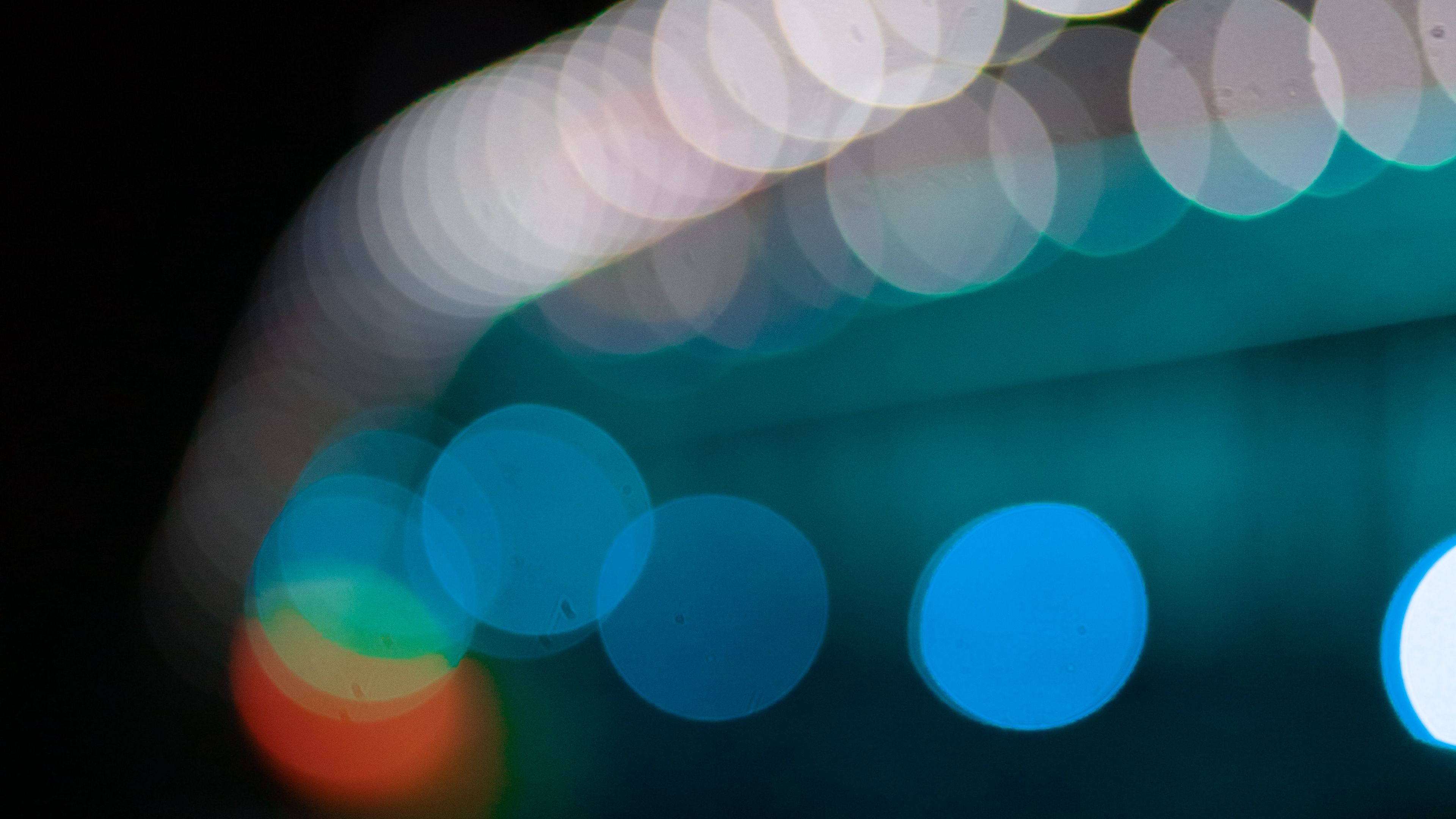 glare, bokeh, blur, lights, macro, 4k, HD Wallpaper