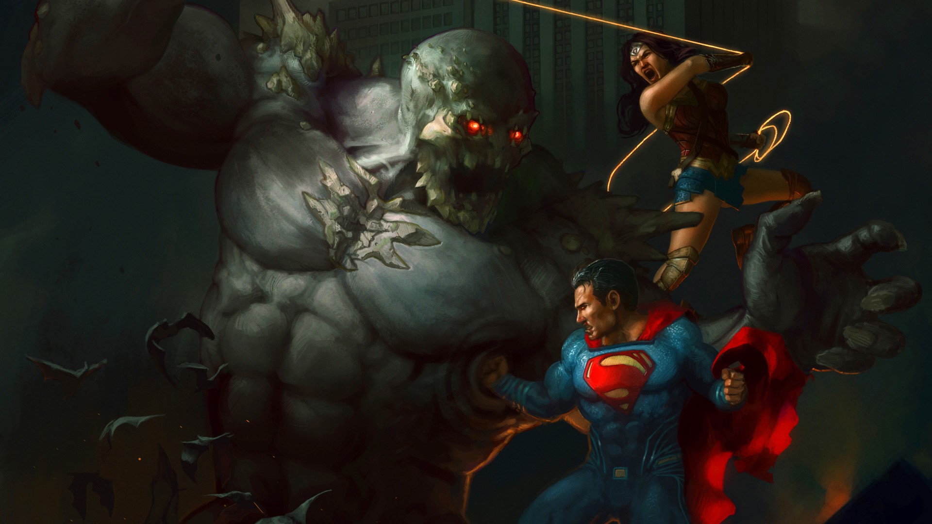 superman, wonder woman, hd, artwork, art, digital art, artstation, superheroes, HD Wallpaper