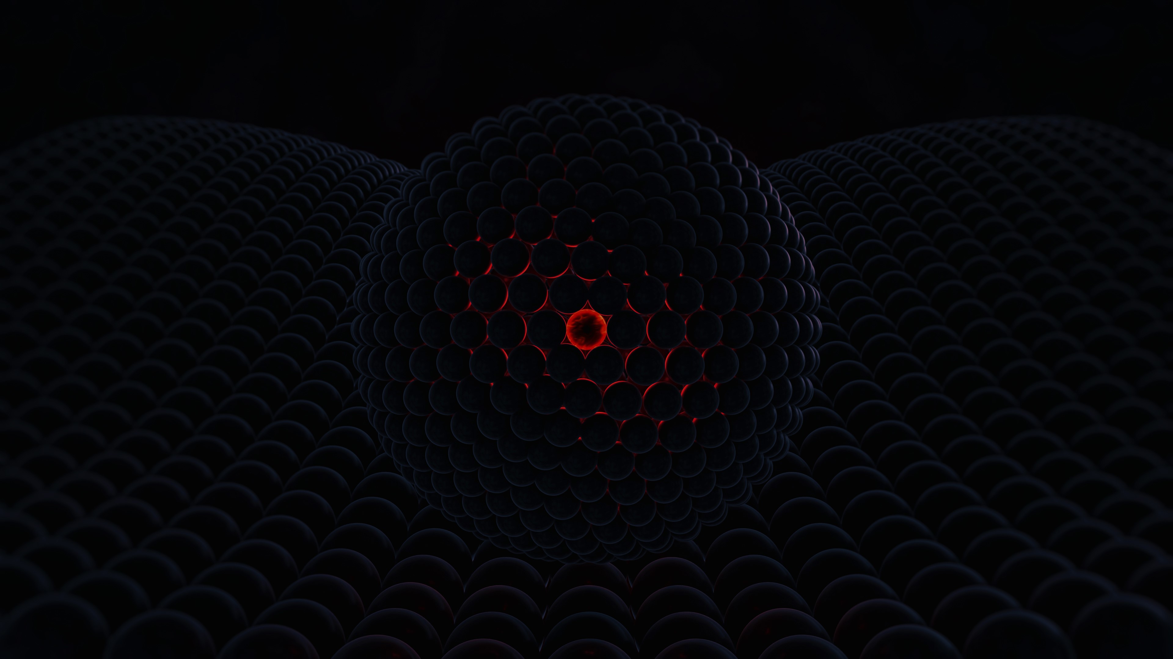 3d, abstract, digital art, hd, 4k, red, HD Wallpaper