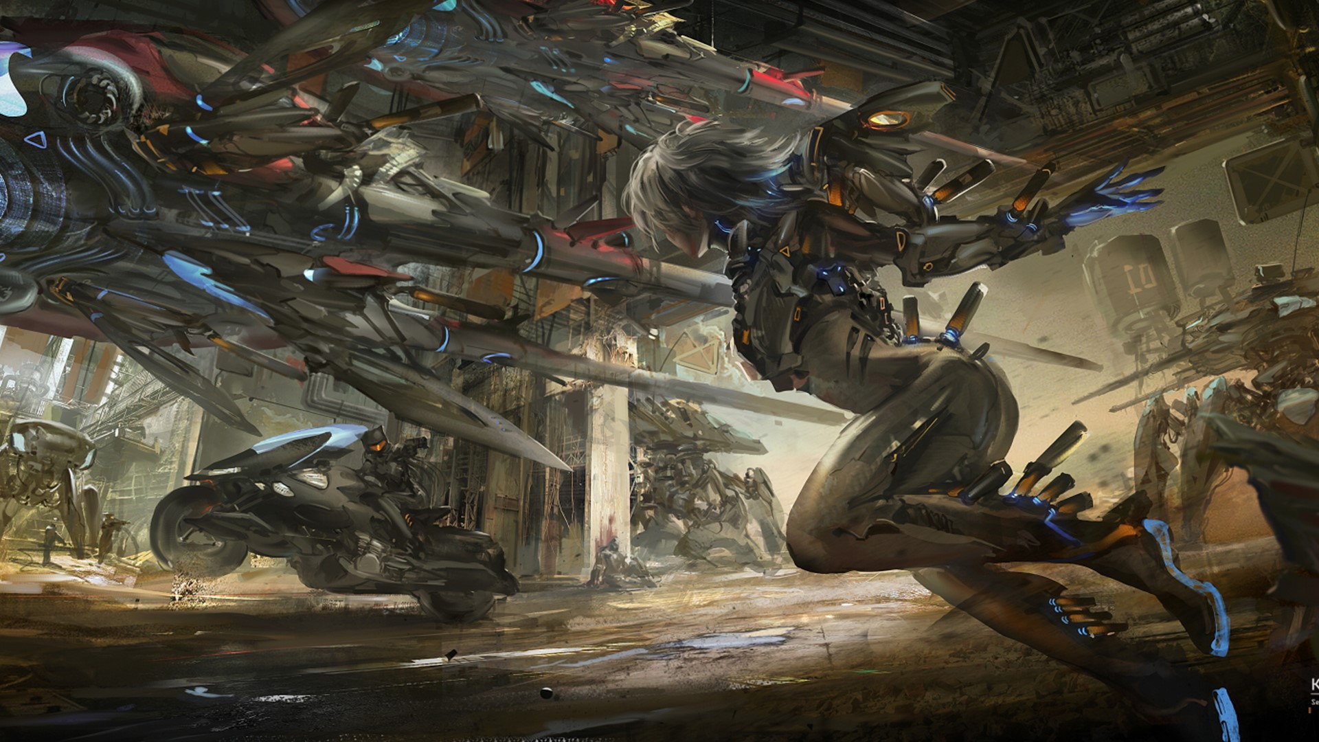 anime girl, anime, artist, artwork, digital art, hd, scifi, HD Wallpaper