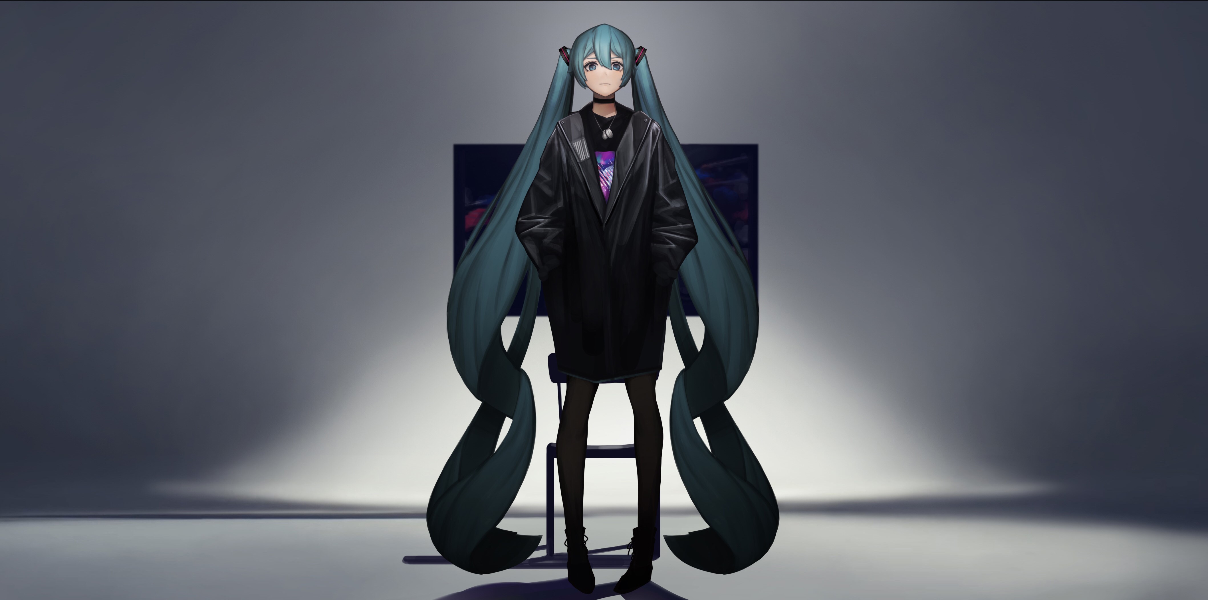 hatsune miku, vocaloid, anime, anime girl, hd, artist, artwork, digital art, 4k, HD Wallpaper