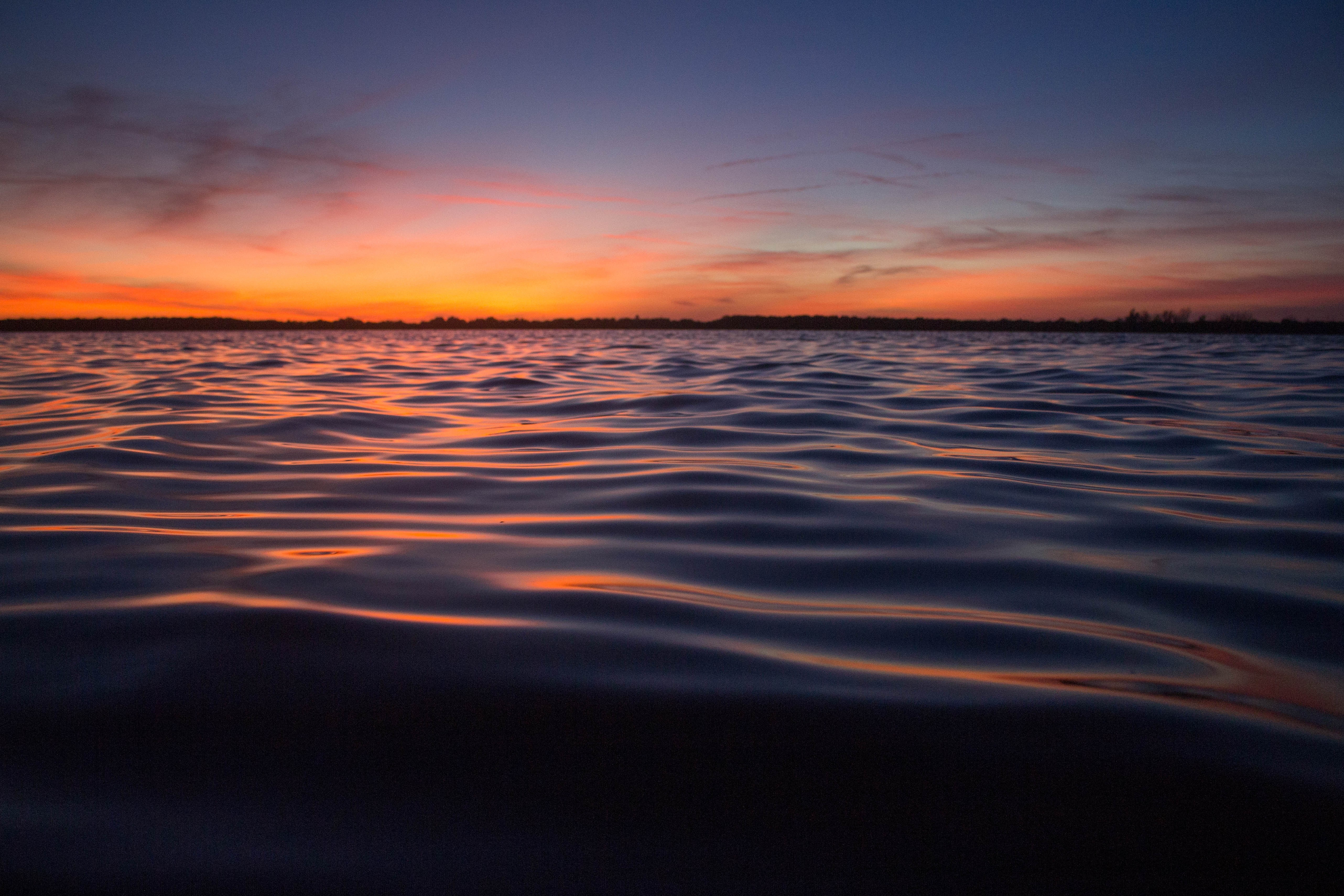 ocean, minimalist, minimalism, hd, nature, 4k, 5k, HD Wallpaper