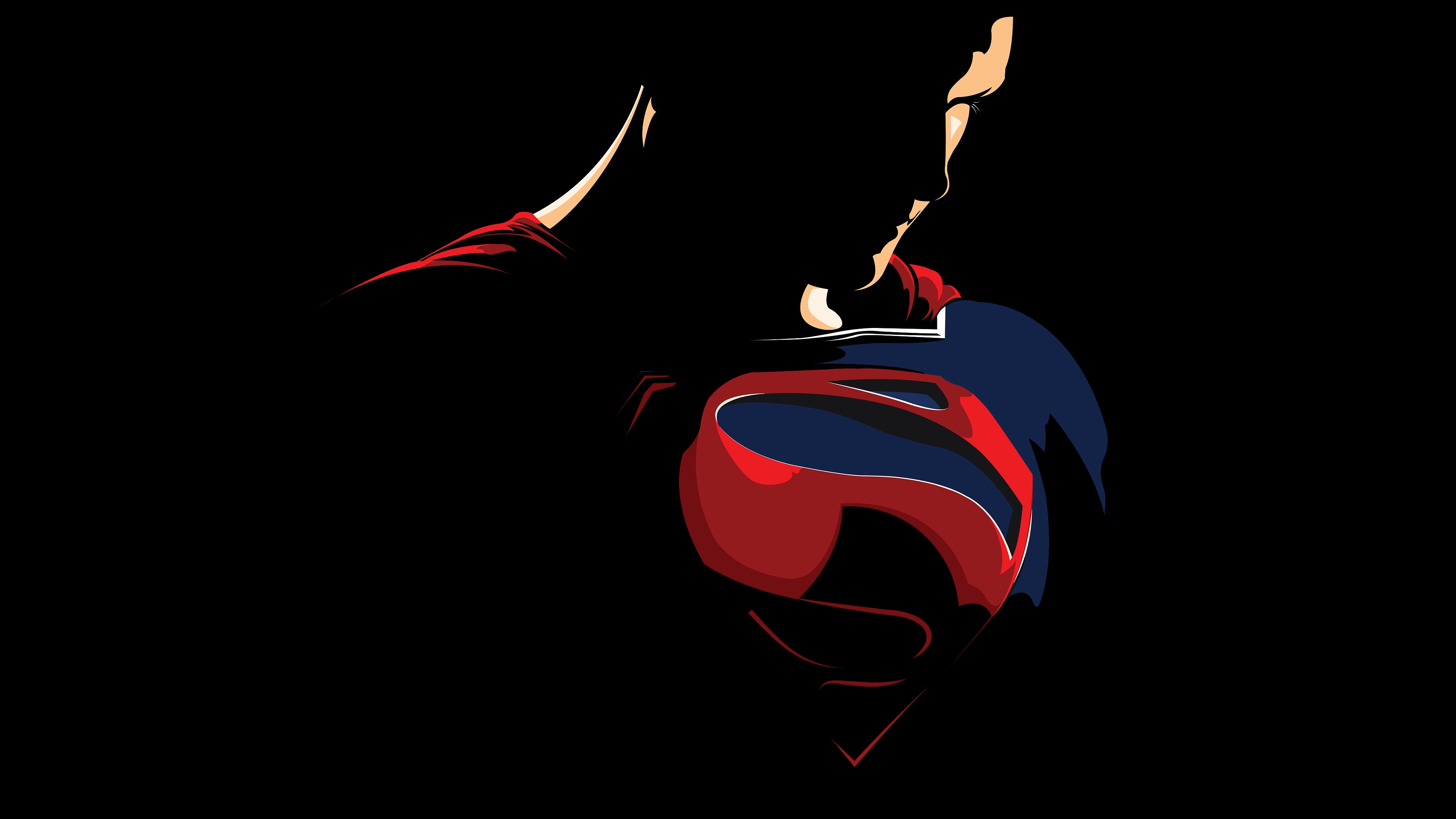 superman, minimalism, logo, 4k, hd, artwork, artist, digital art, superheroes, behance, HD Wallpaper