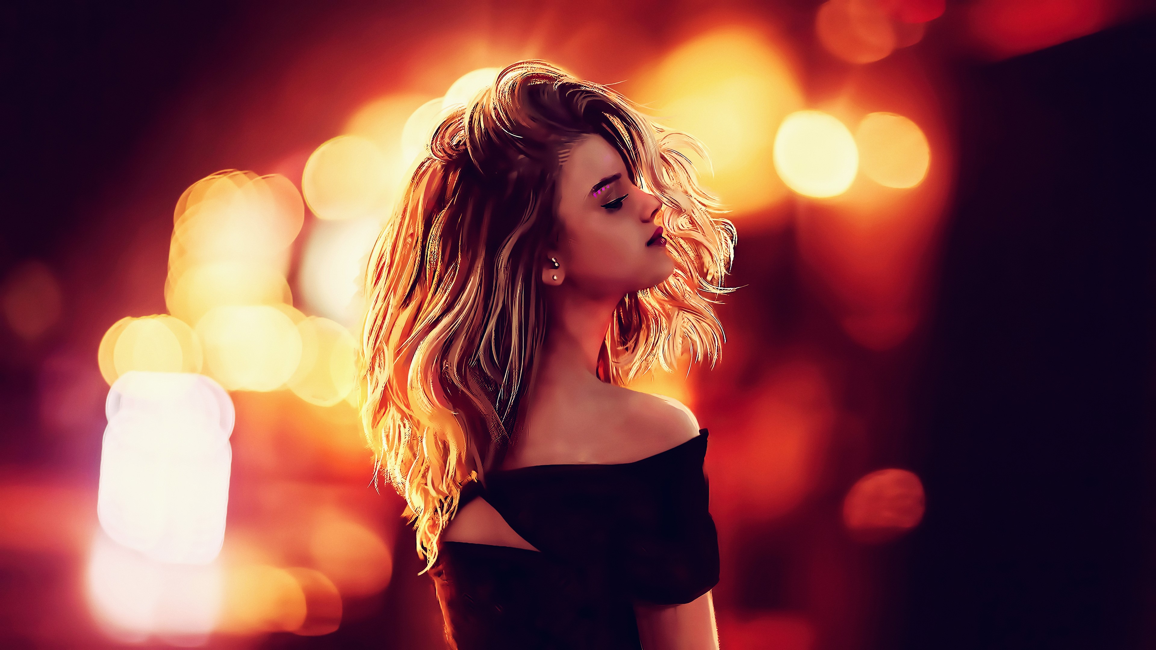 girls, blonde, hairs, artwork, fantasy girls, hd, 4k, HD Wallpaper