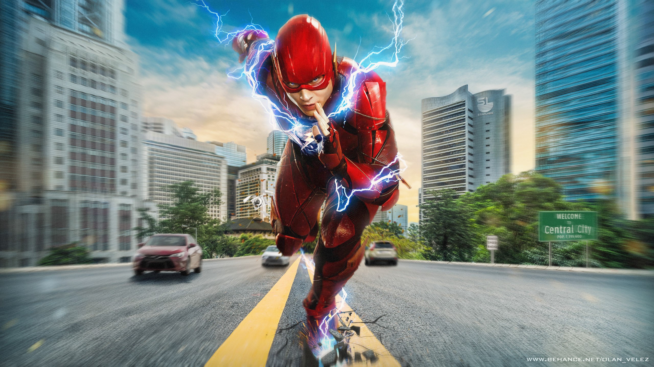 flash, the flash, hd, artist, behance, superheroes, HD Wallpaper