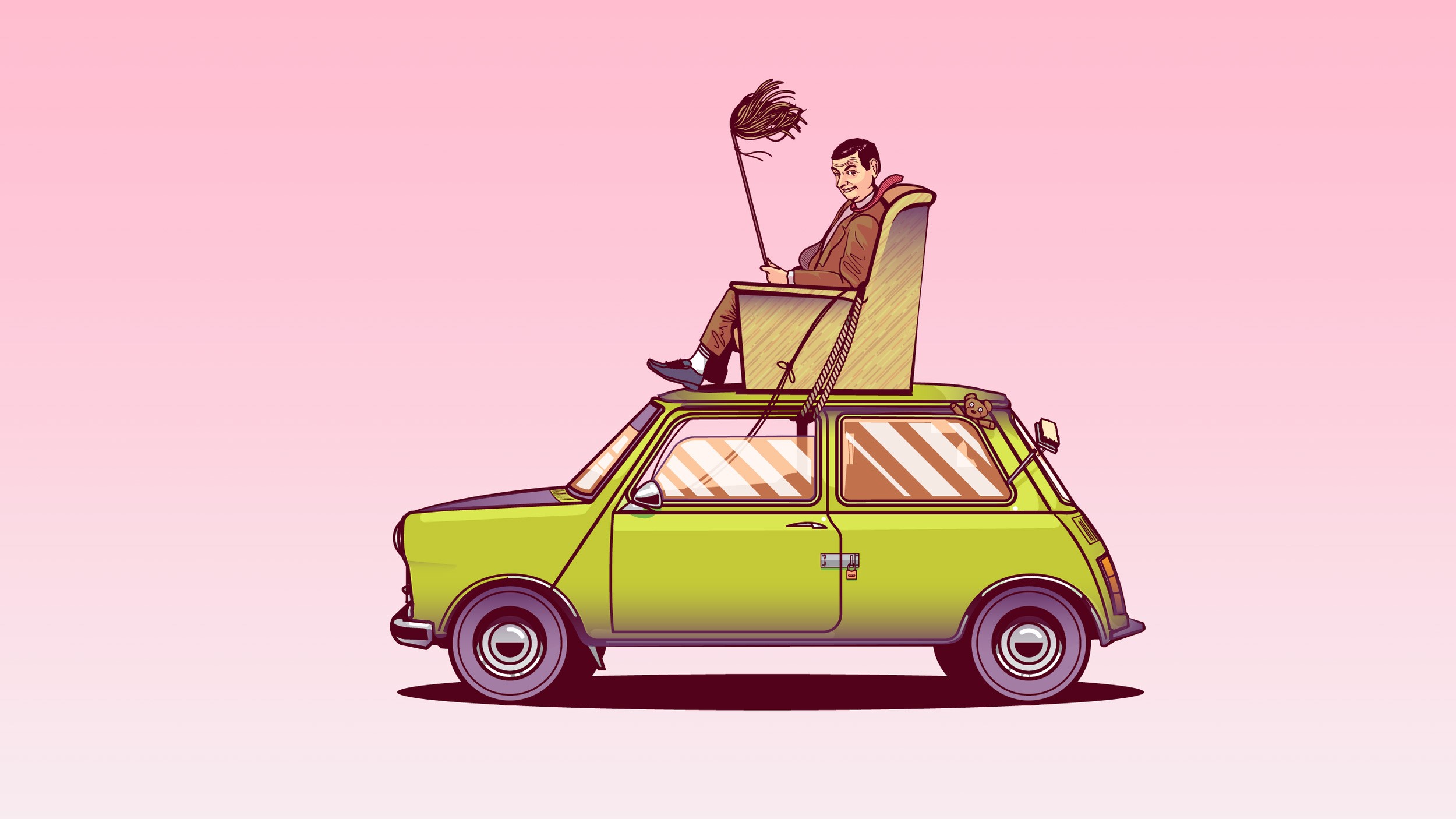 vector, mr bean, hd, artist, artwork, digital art, hd, funny, HD Wallpaper