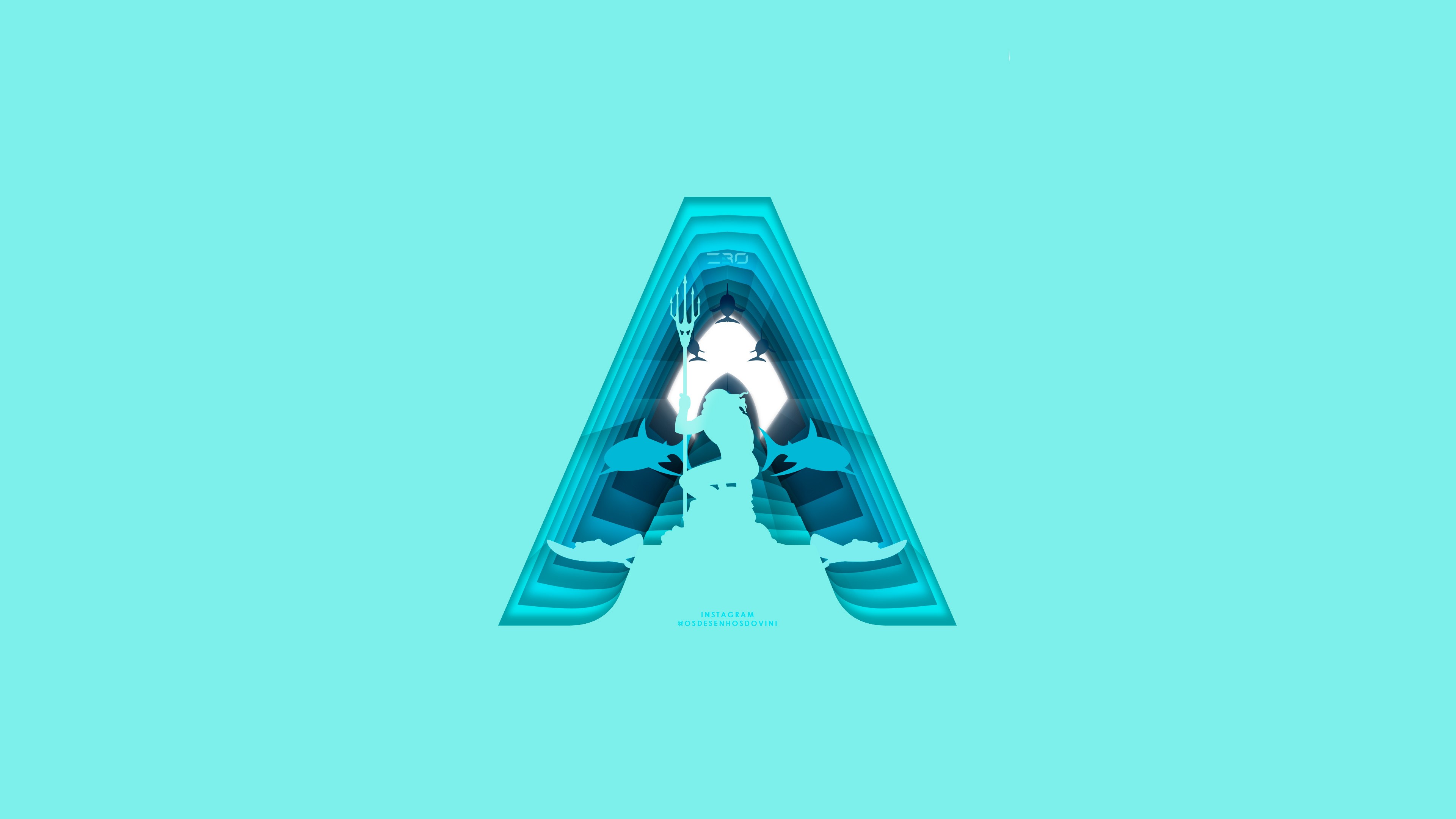 jason momoa, aquaman movie, aquaman, hd, 4k, artist, artwork, movies, 2018 movies, reddit, digital art, minimalism, logo, HD Wallpaper