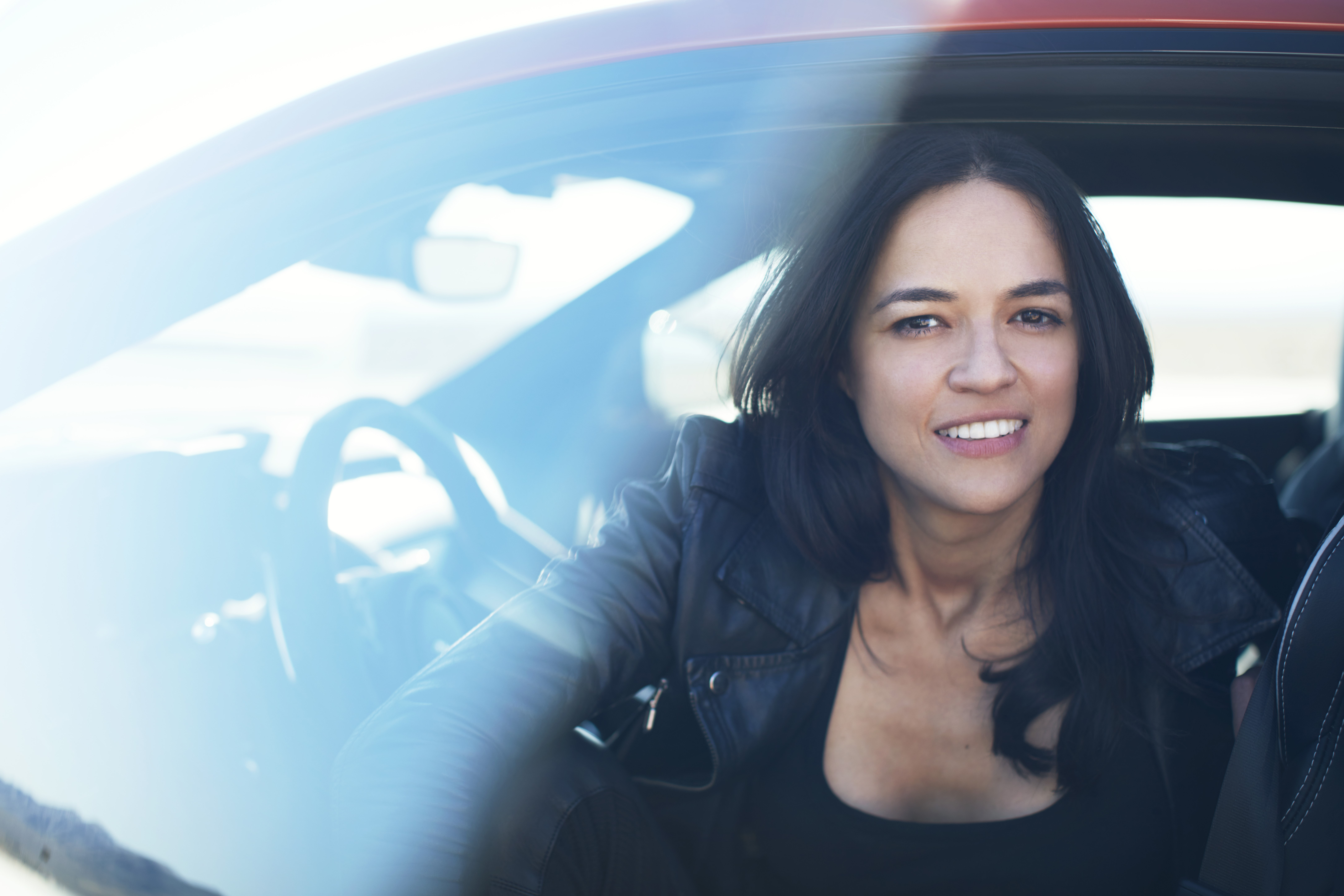michelle rodriguez, hd, 4k, 5k, 8k, jaguar, cars, celebrities, girls, actress, HD Wallpaper