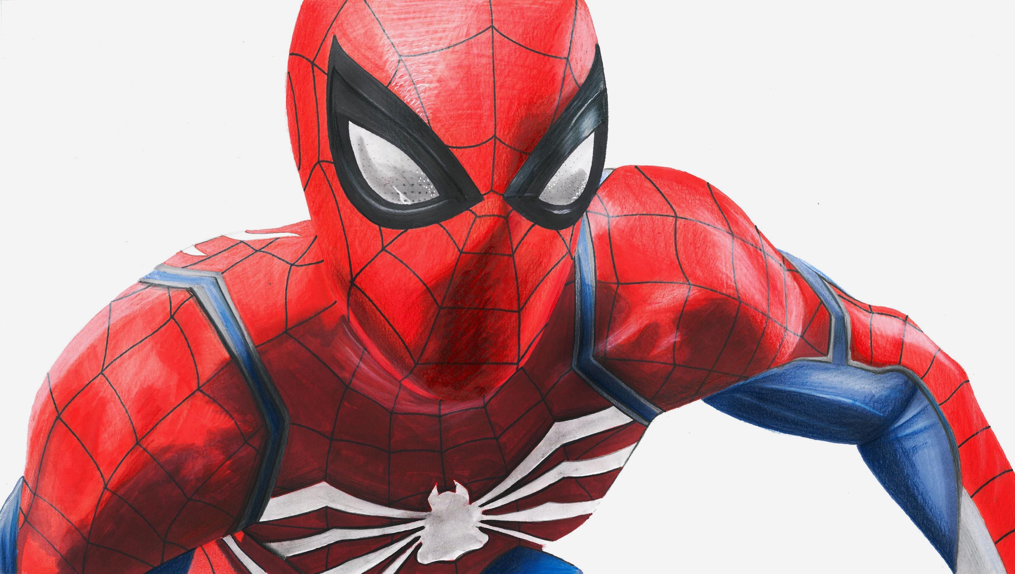 spiderman, 4k, minimalism, artwork, artist, hd, digital art, superheroes, HD Wallpaper