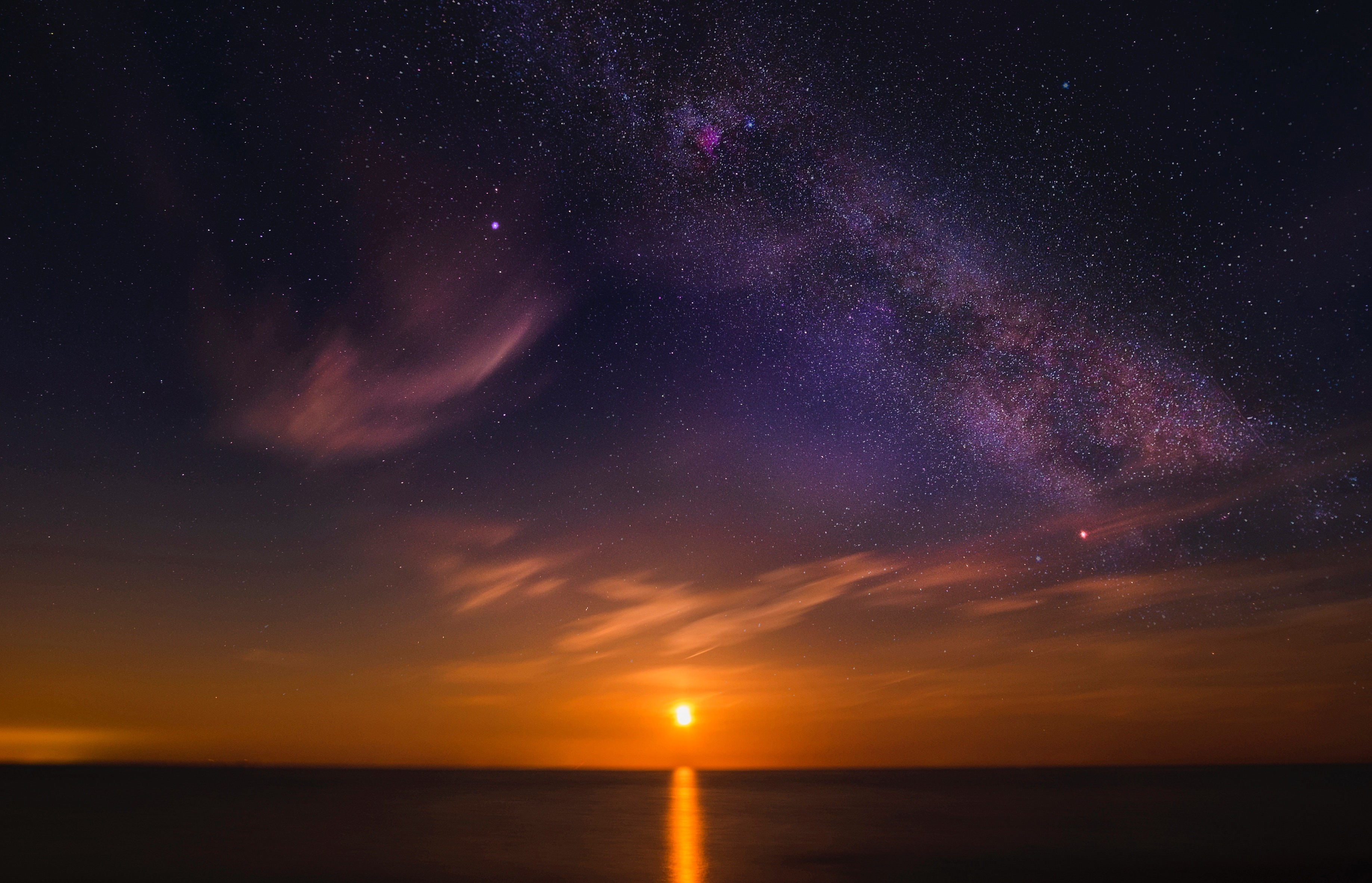 milky way, night, sky, hd, 4k, HD Wallpaper