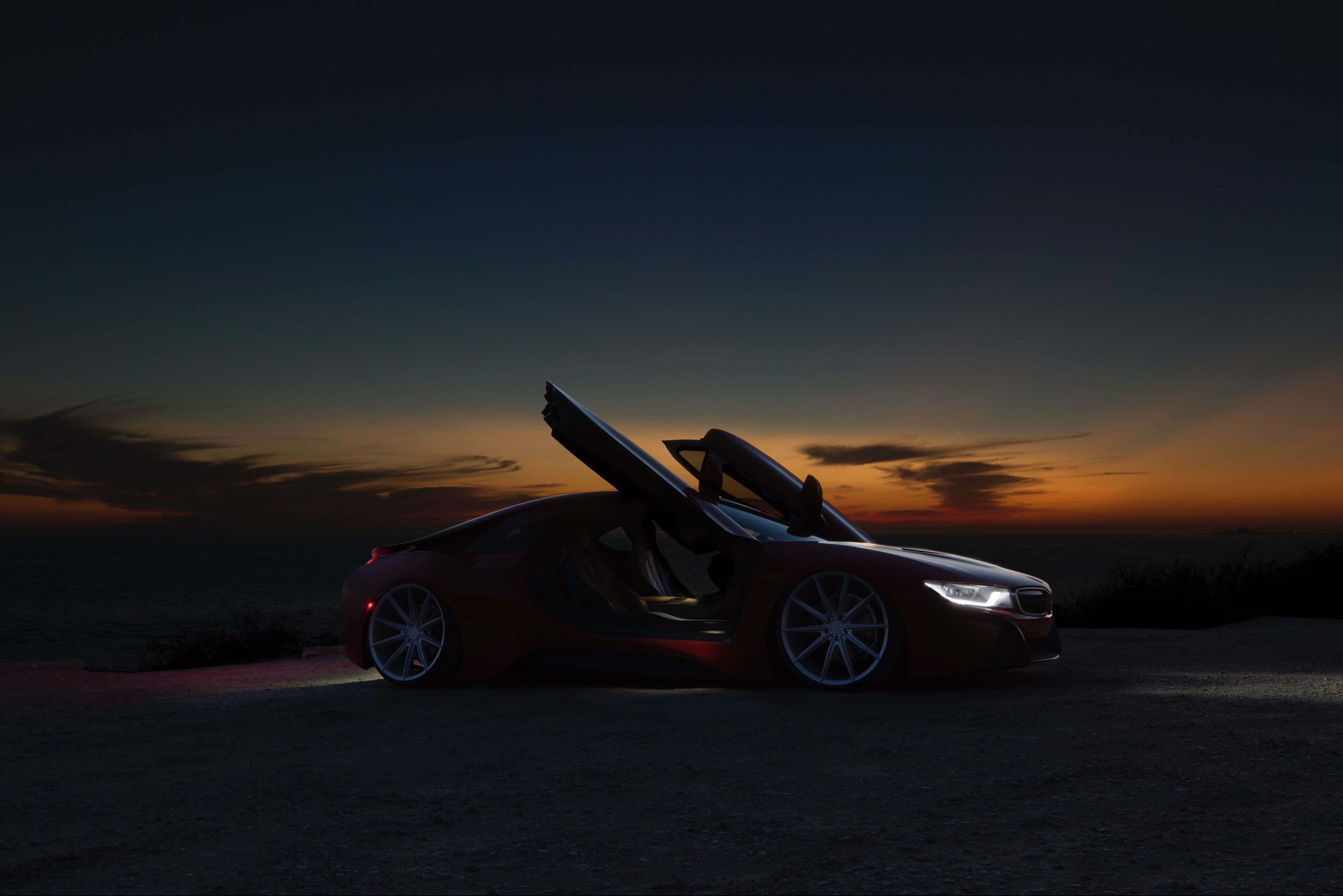 cars, hd, sunset, 4k, 5k, beach, HD Wallpaper