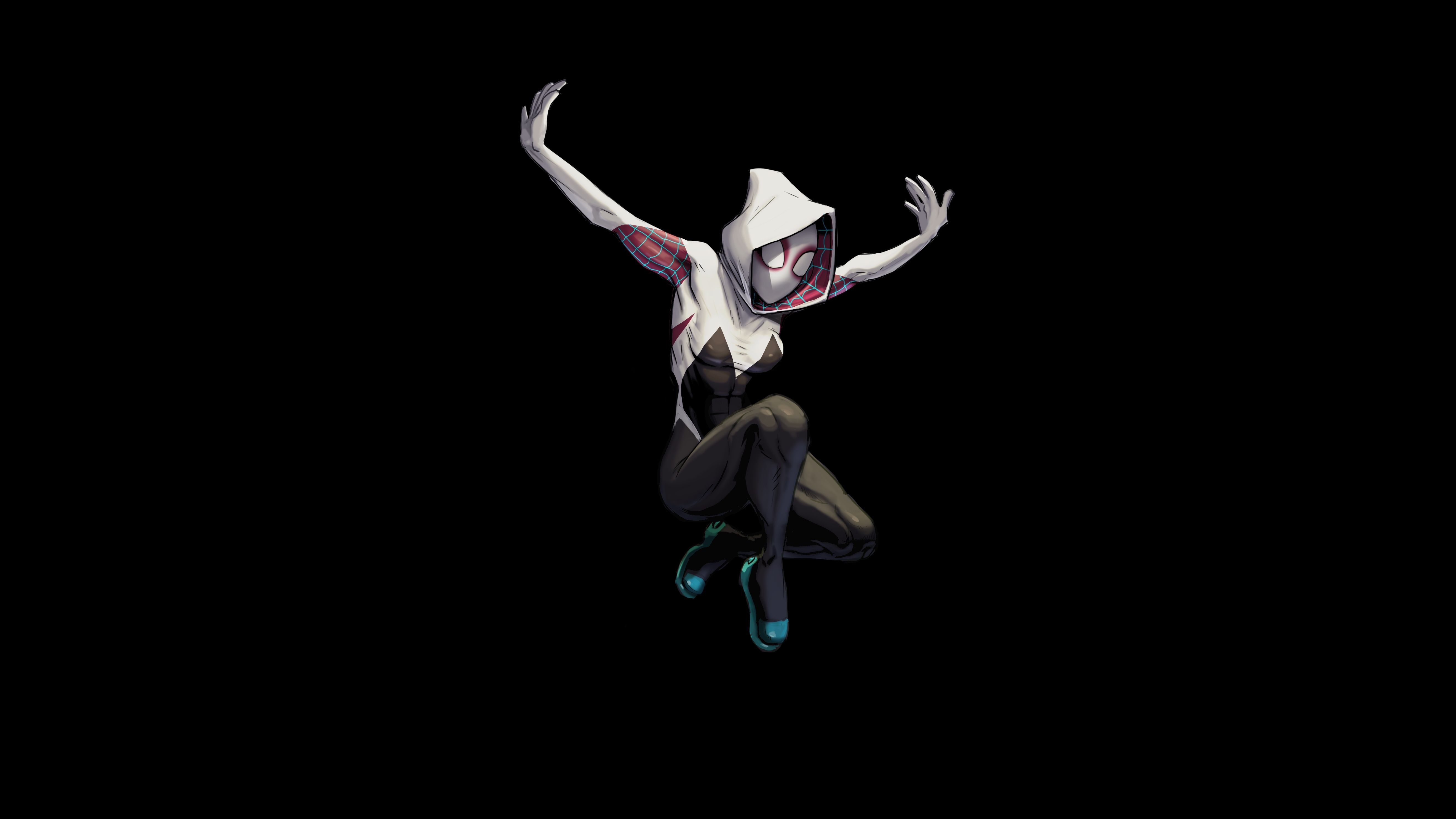 gwen, gwen stacy, hd, 4k, 5k, artwork, artist, digital art, spiderman into the spider verse, HD Wallpaper