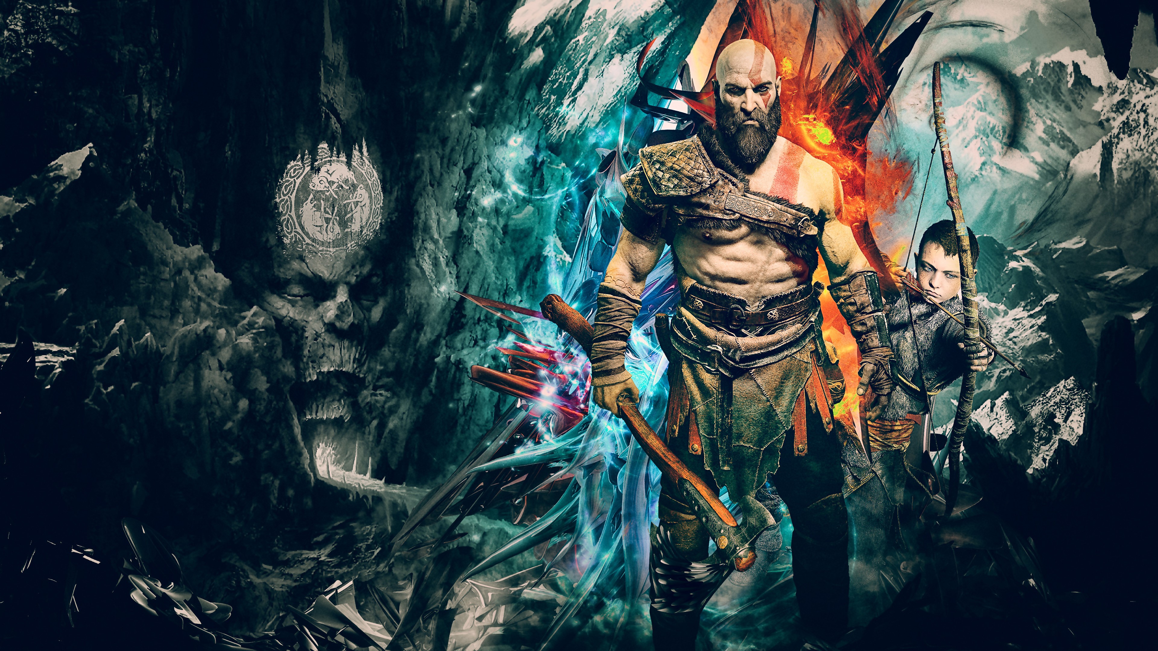 kratos, god of war 4, god of war, games, ps games, hd, 4k, artwork, HD Wallpaper