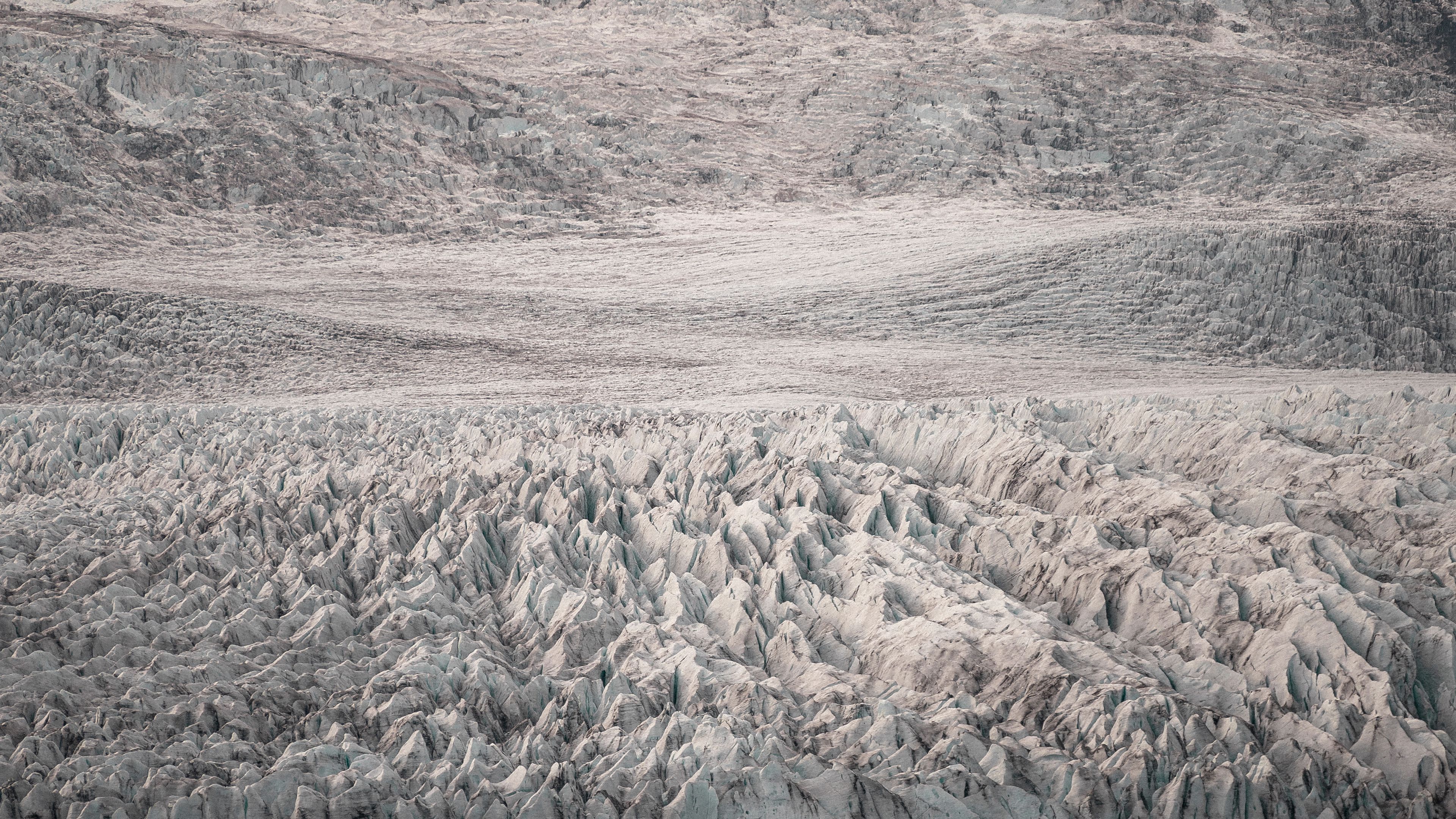 glacier, ice, frozen, landscape, iceland, 4k, HD Wallpaper